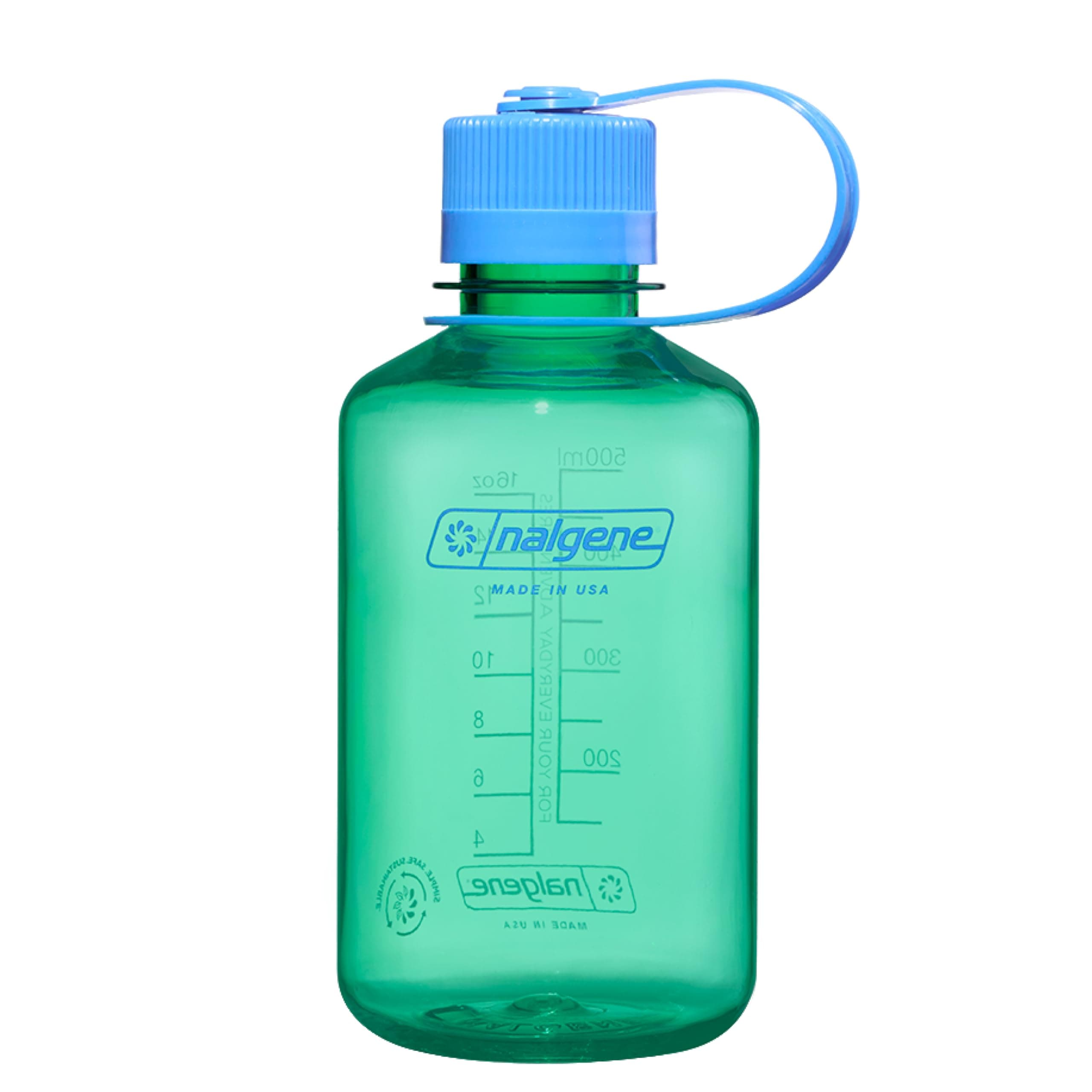 Nalgene Sustain Tritan BPA-Free Water Bottle Made with Material Derived from 50% Plastic Waste, 16 OZ, Narrow Mouth Pastel Green 16 Ounces