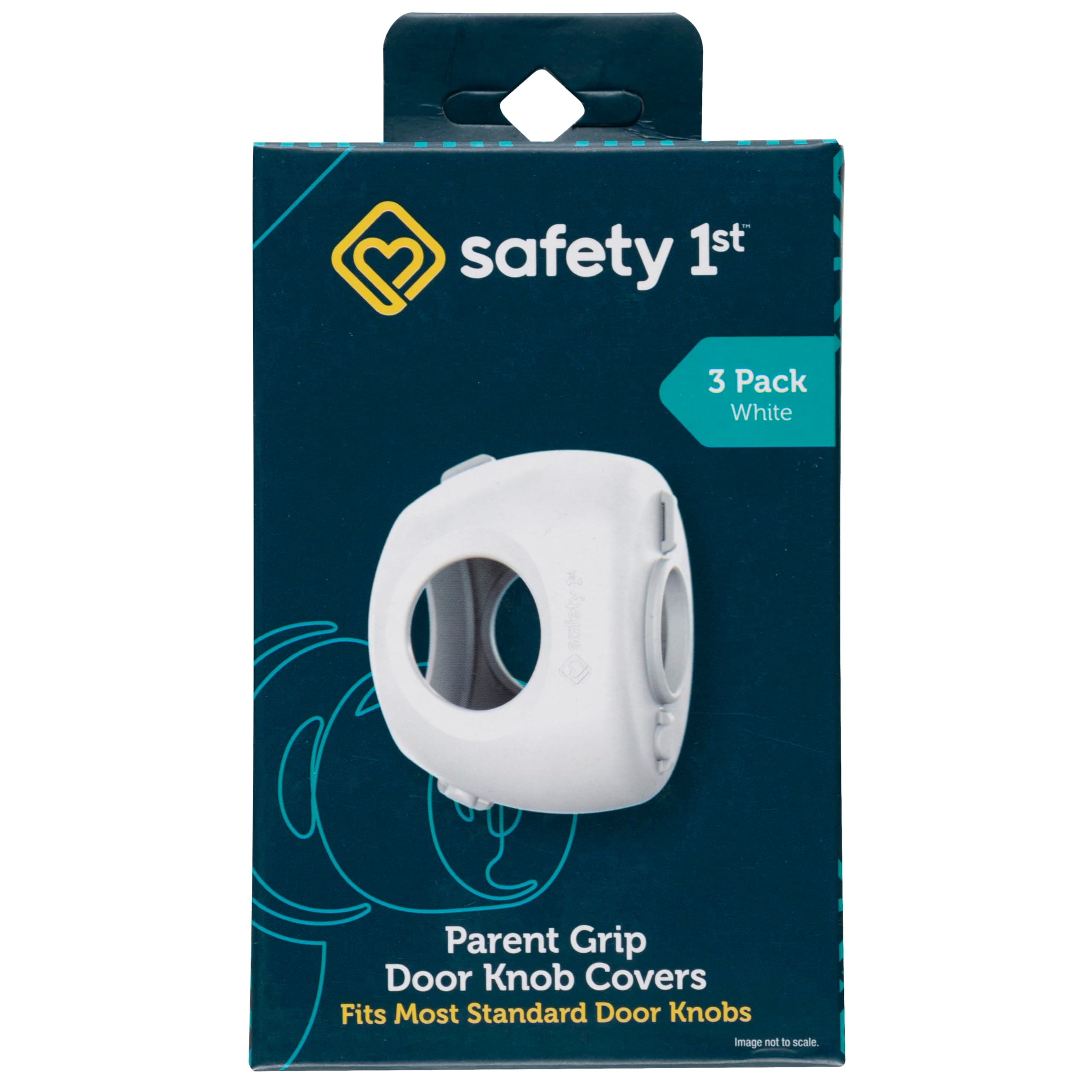 Safety 1st Parent Grip Door Knob Covers, White, One Size (Pack of 3) White 3 Pack