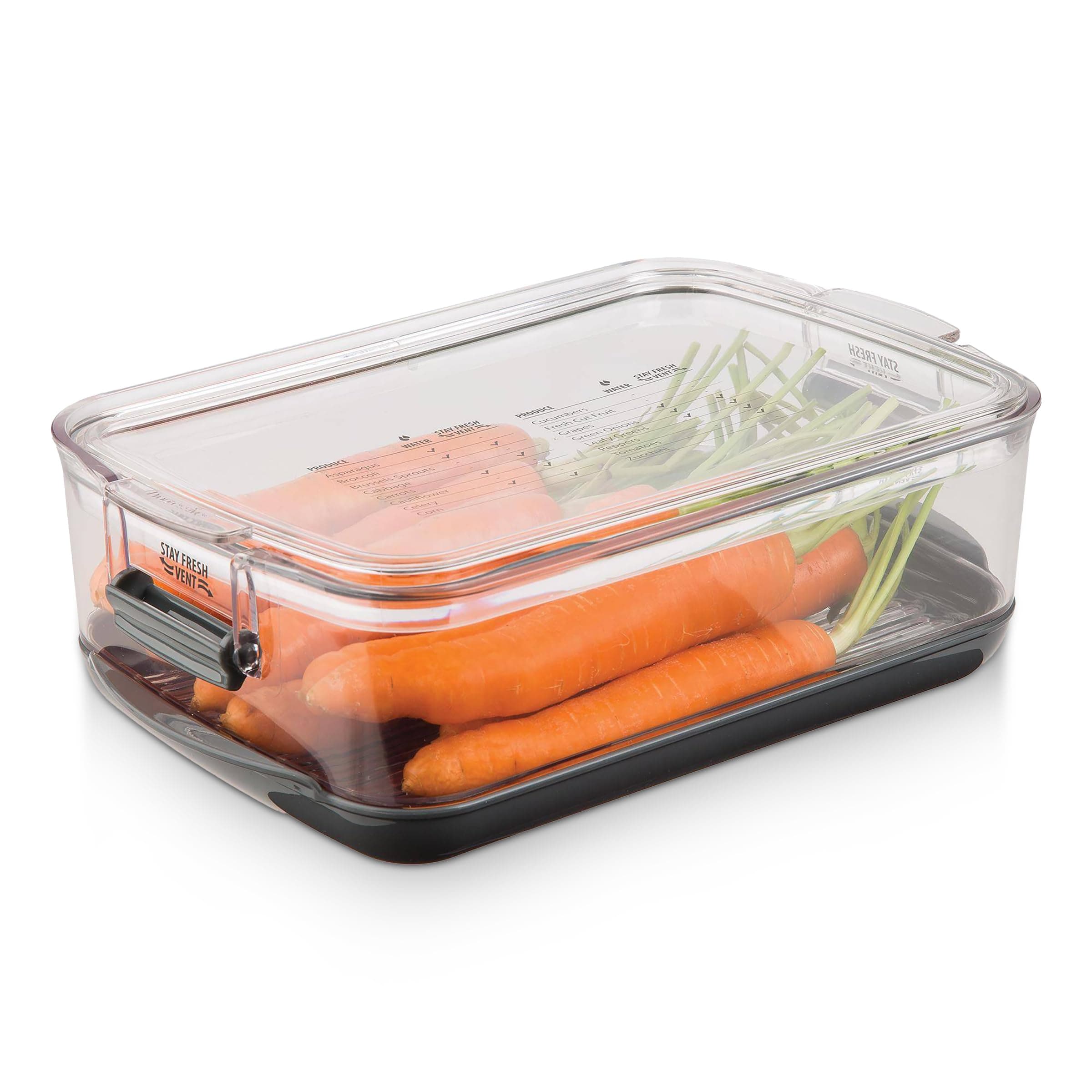 Progressive International Prepworks by Progressive Produce ProKeeper, , 3-Quart, Stay-Fresh Vent System, Small Peppers, Tomatoes 3 Quart