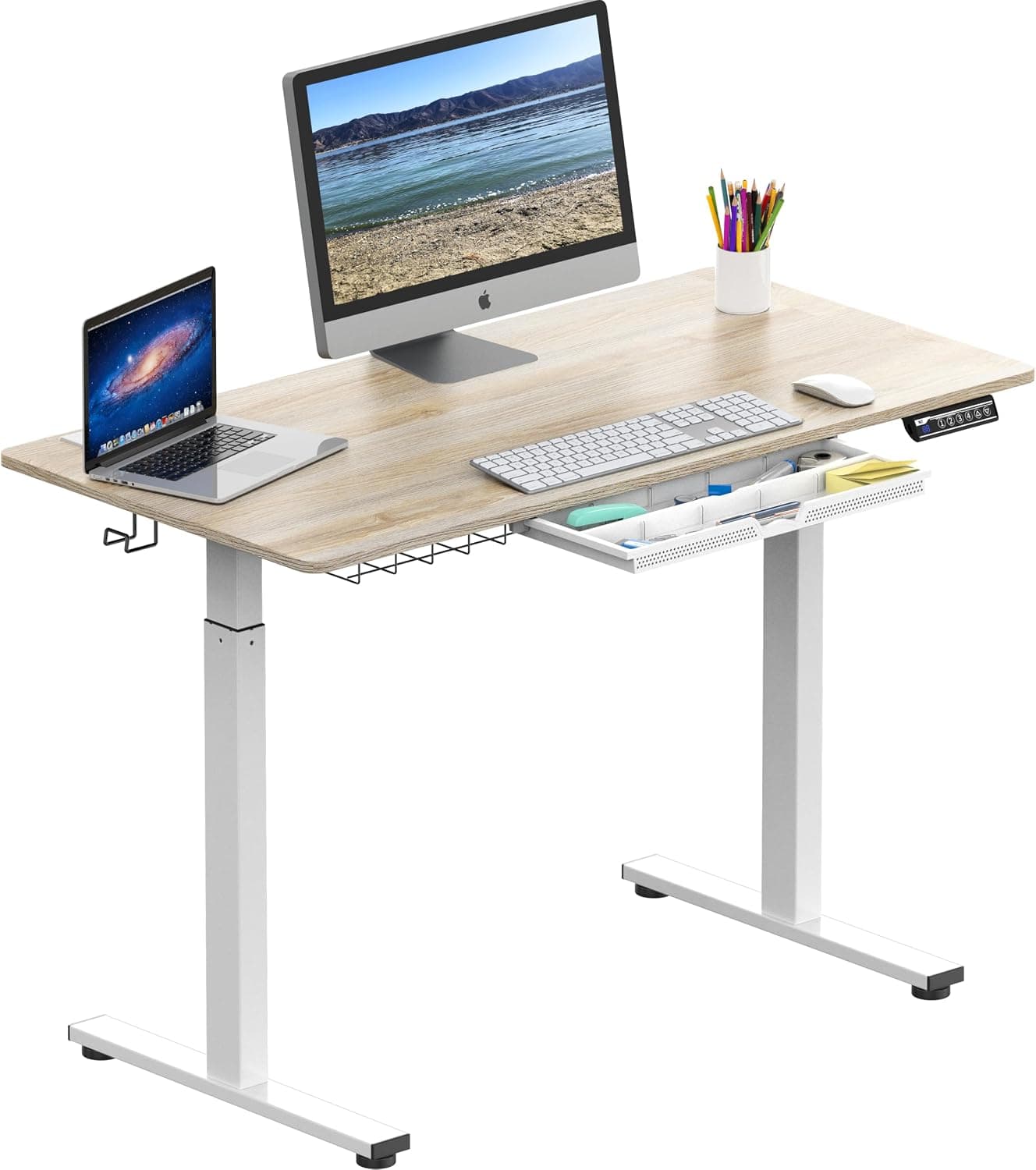 SHW Memory Preset Electric Height Adjustable Standing Desk