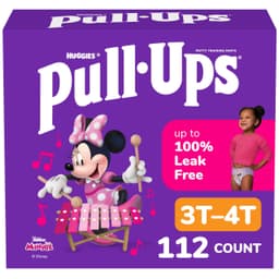 Pull-Ups Girls' Potty Training Pants, Size 3T-4T Training Underwear (32-40 lbs), 112 Count (4 Packs of 28) 3T-4T 112