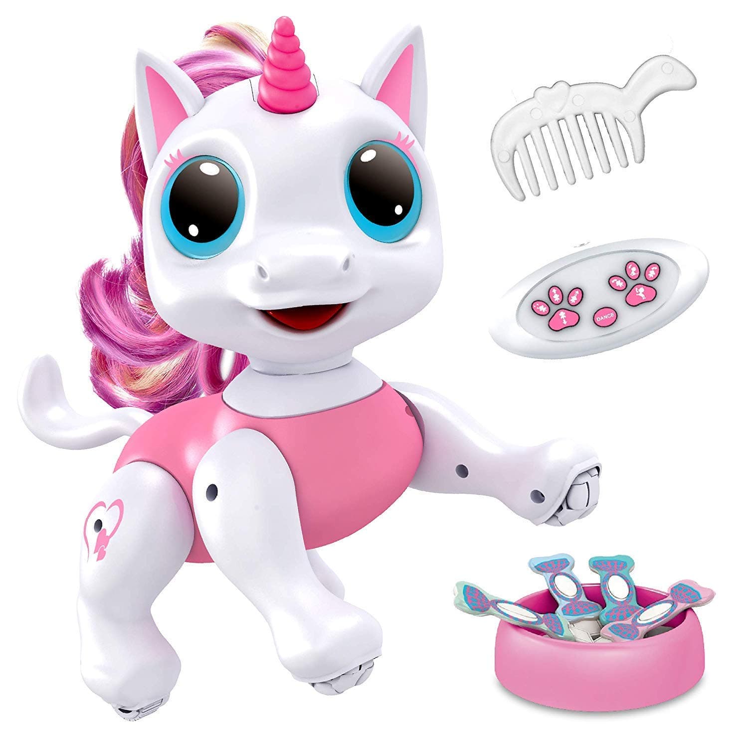 Power Your Fun Robo Pets Unicorn Toy for Girls and Boys - Remote Control Robot Toys with Interactive Hand Motion Gestures, STEM Programmable Treats, Walking, Dancing Robot Unicorn Kids Toy (Pink) Pink Unicorn