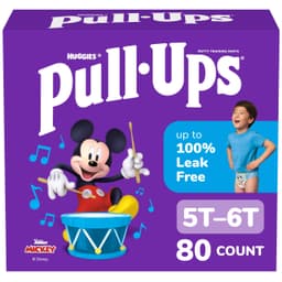 Pull-Ups Boys' Potty Training Pants, Size 5T-6T Training Underwear (46-60 lbs), 80 Count (2 Packs of 40) 5T-6T 80