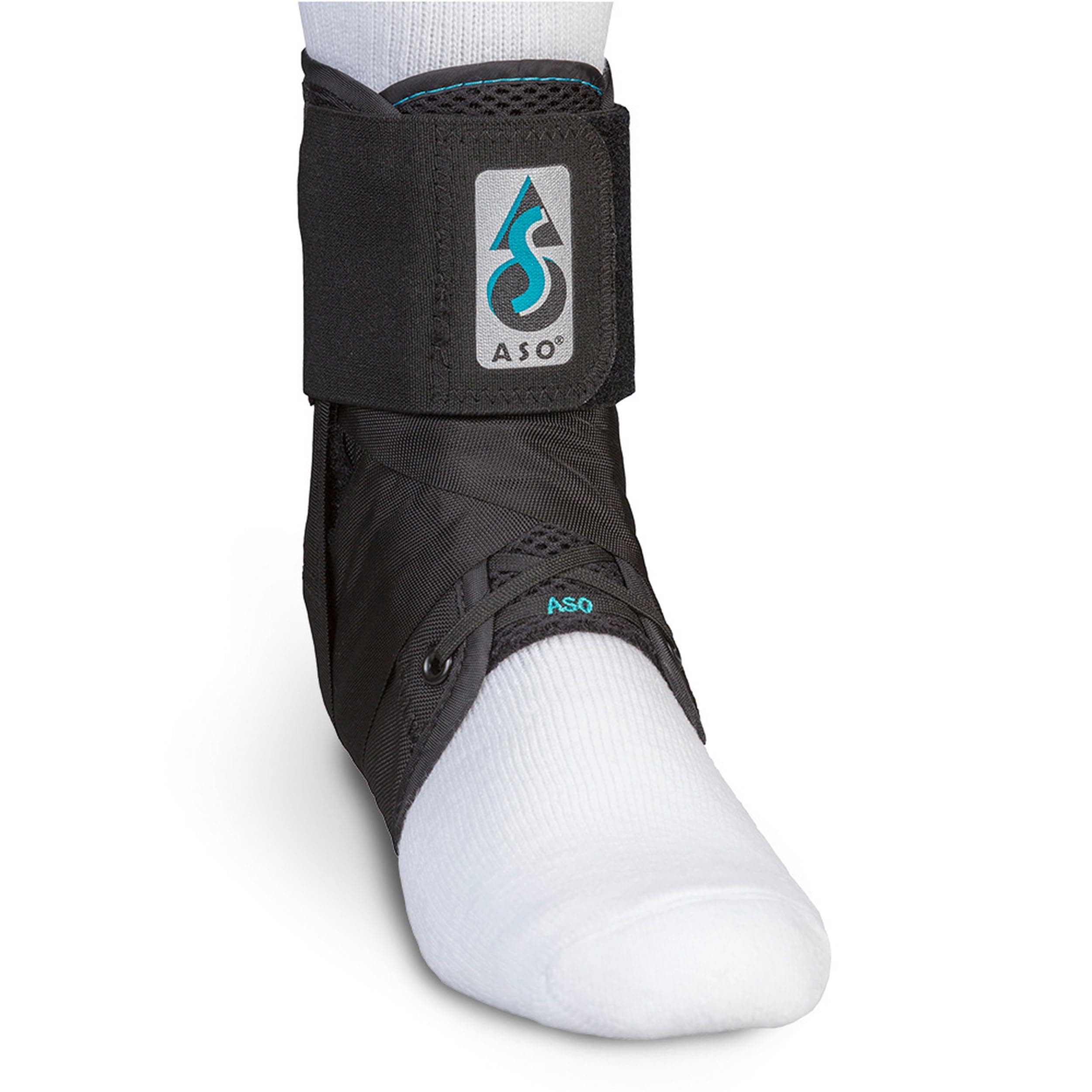 Med Spec ASO Ankle Stabilizer (Medium, Black) – Ankle Brace for Sprained Ankle and Peroneal Tendonitis, Orthopedic Ankle Support for Men, Women, Adults, Teens and Kids, Sports Injury Recovery, 264014 Black Medium