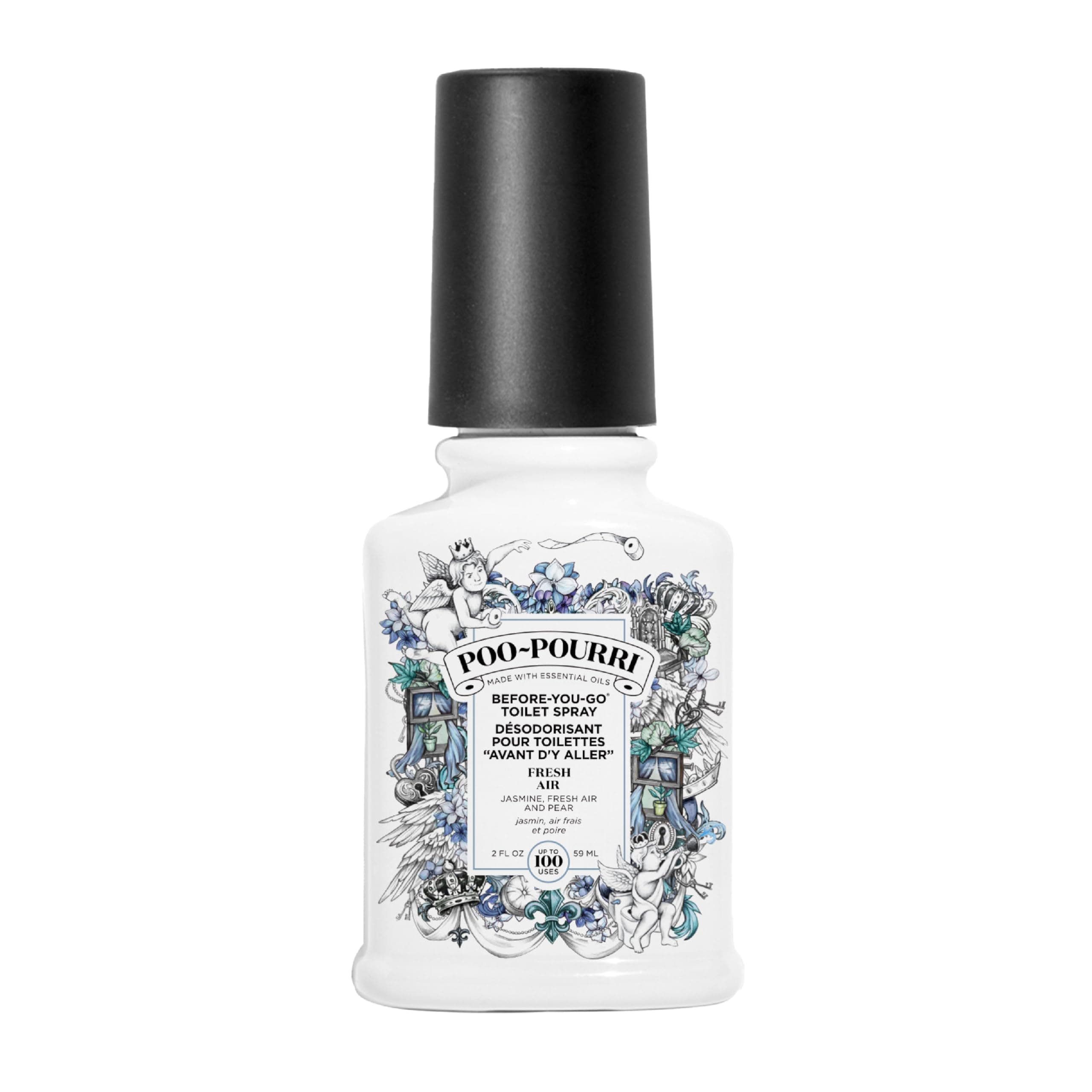Poo-Pourri Before-You-Go Toilet Spray, Fresh Air, 2 Fl Oz - Jasmine, Fresh Air and Mint 2 Fl Oz (Pack of 1)