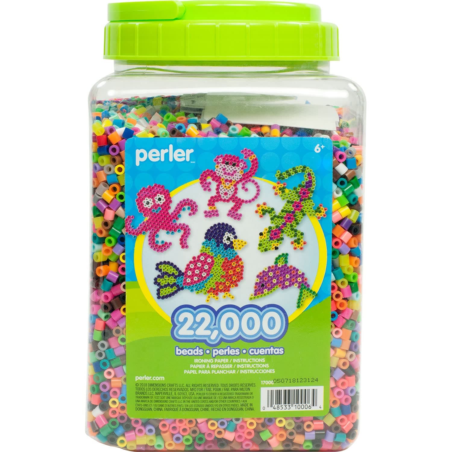 Perler Multi-Mix Fuse Beads Jar, Assorted Colors, Pack of 22000 (PER17000) 1 1 pack
