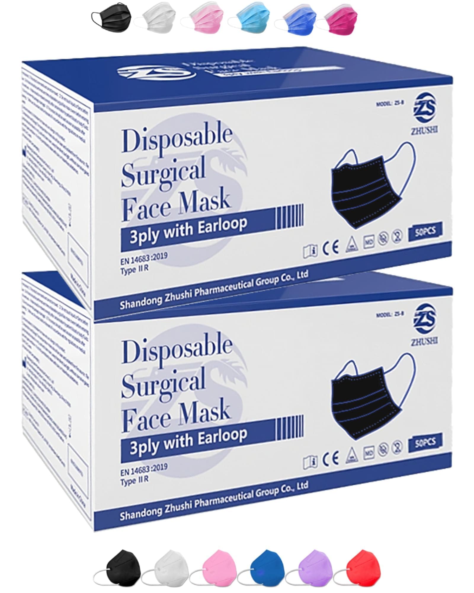 FLTR General Use Face Mask, Black, 75 Count 75 Count (Pack of 1)