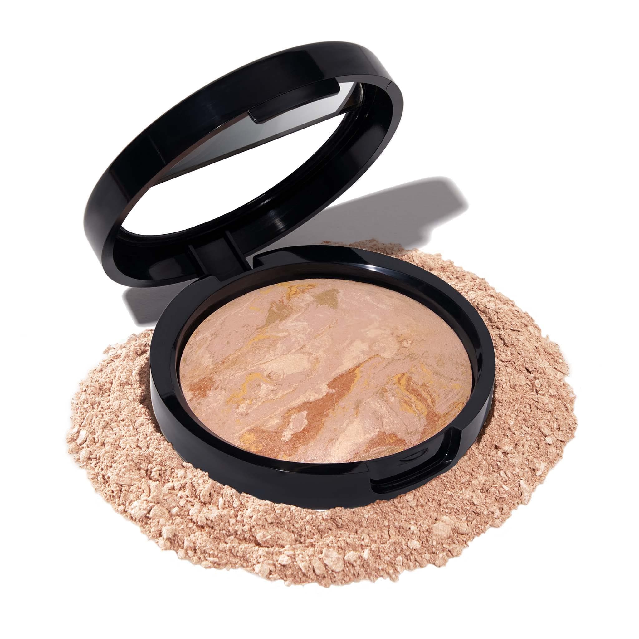 LAURA GELLER NEW YORK Award-Winning Baked Balance-n-Brighten Color Correcting Powder Foundation - Fair - Buildable Light to Medium Coverage - Demi-Matte Natural Finish 02 Fair