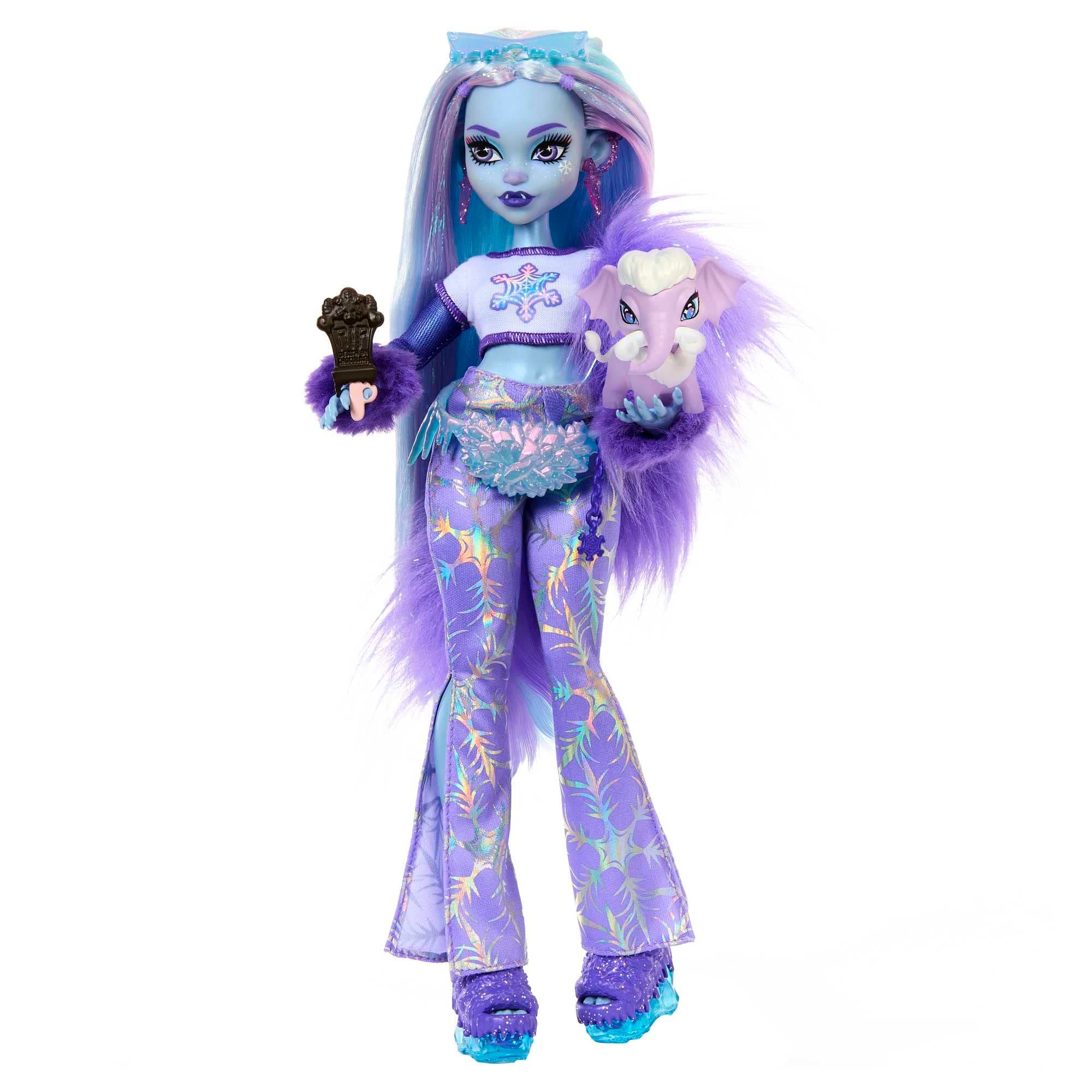 Monster High Doll, Abbey Bominable Yeti Fashion Doll with Pet Mammoth and Themed Accessories
