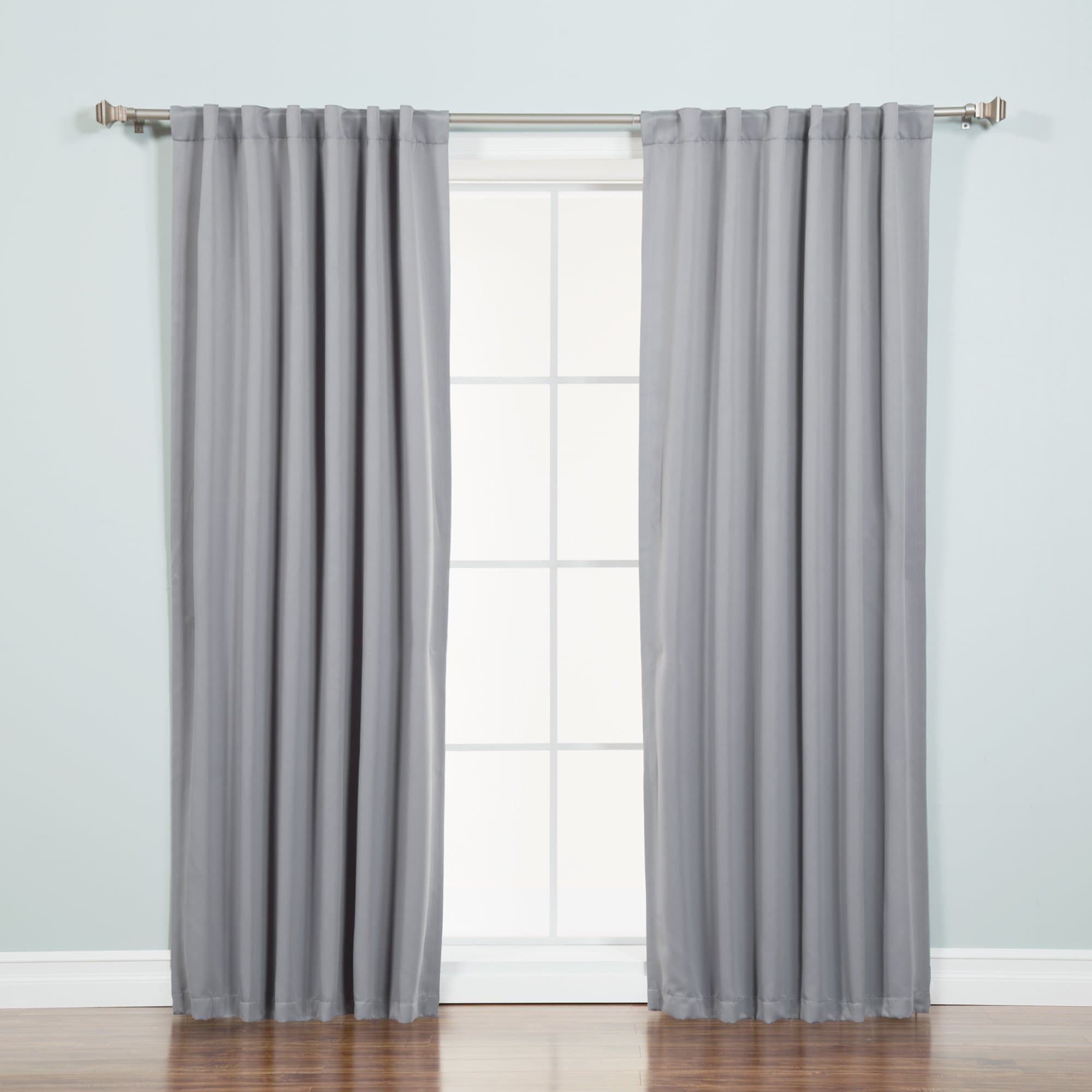 Best Home Fashion Thermal Insulated Blackout Curtains - Back Tab/ Rod Pocket - Grey - 52"W x 84"L - (Set of 2 Panels) 52"W x 84"L (Pack of 2) Grey