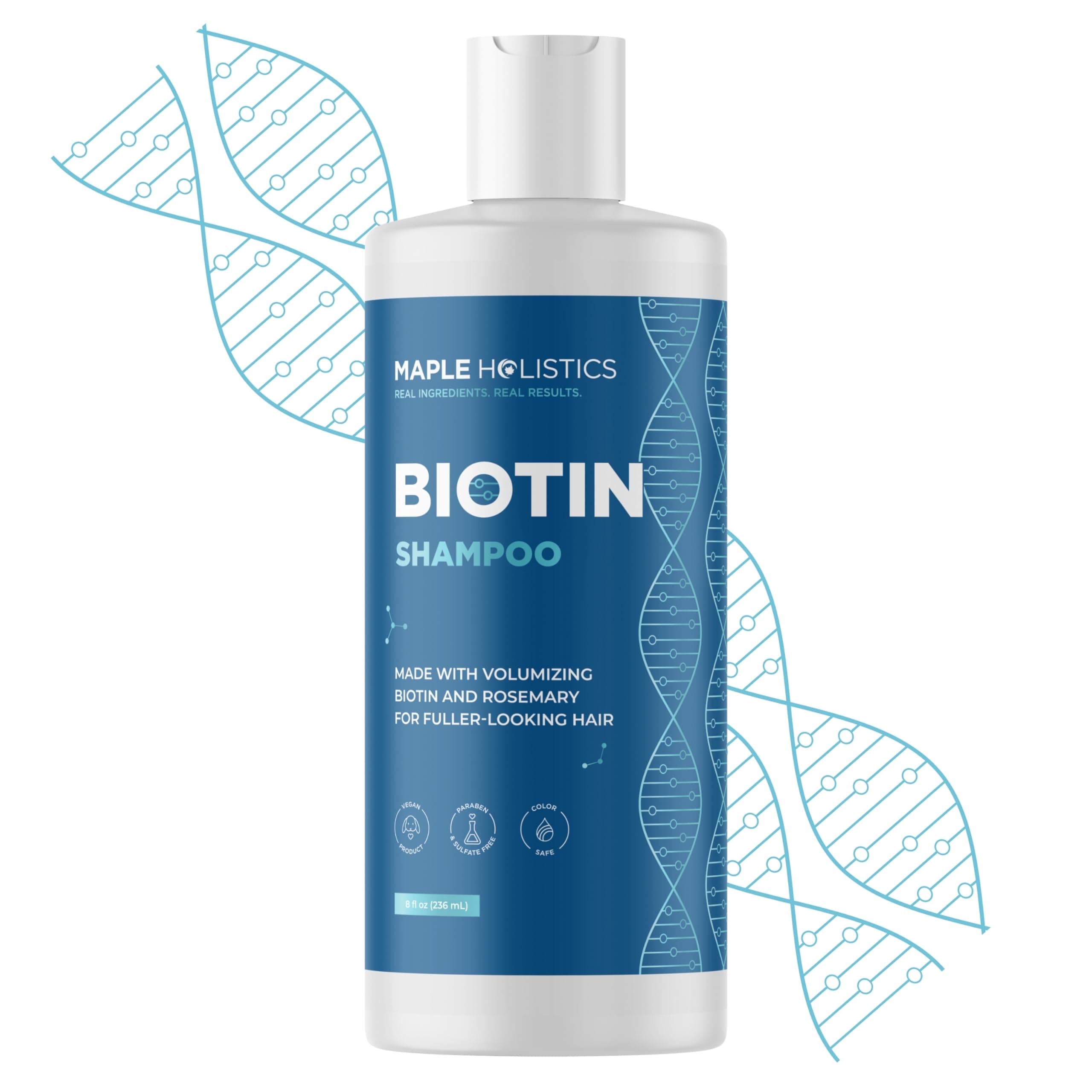 Rosemary and Biotin Shampoo for Thinning Hair - Vegan Volumizing Shampoo for Fine Hair with B Vitamins Argan Oil & Tea Tree Essential Oil - Paraben Silicone and Sulfate Free Vegan Formula (8 Fl Oz) Sandalwood 8.00 Fl Oz (Pack of 1)
