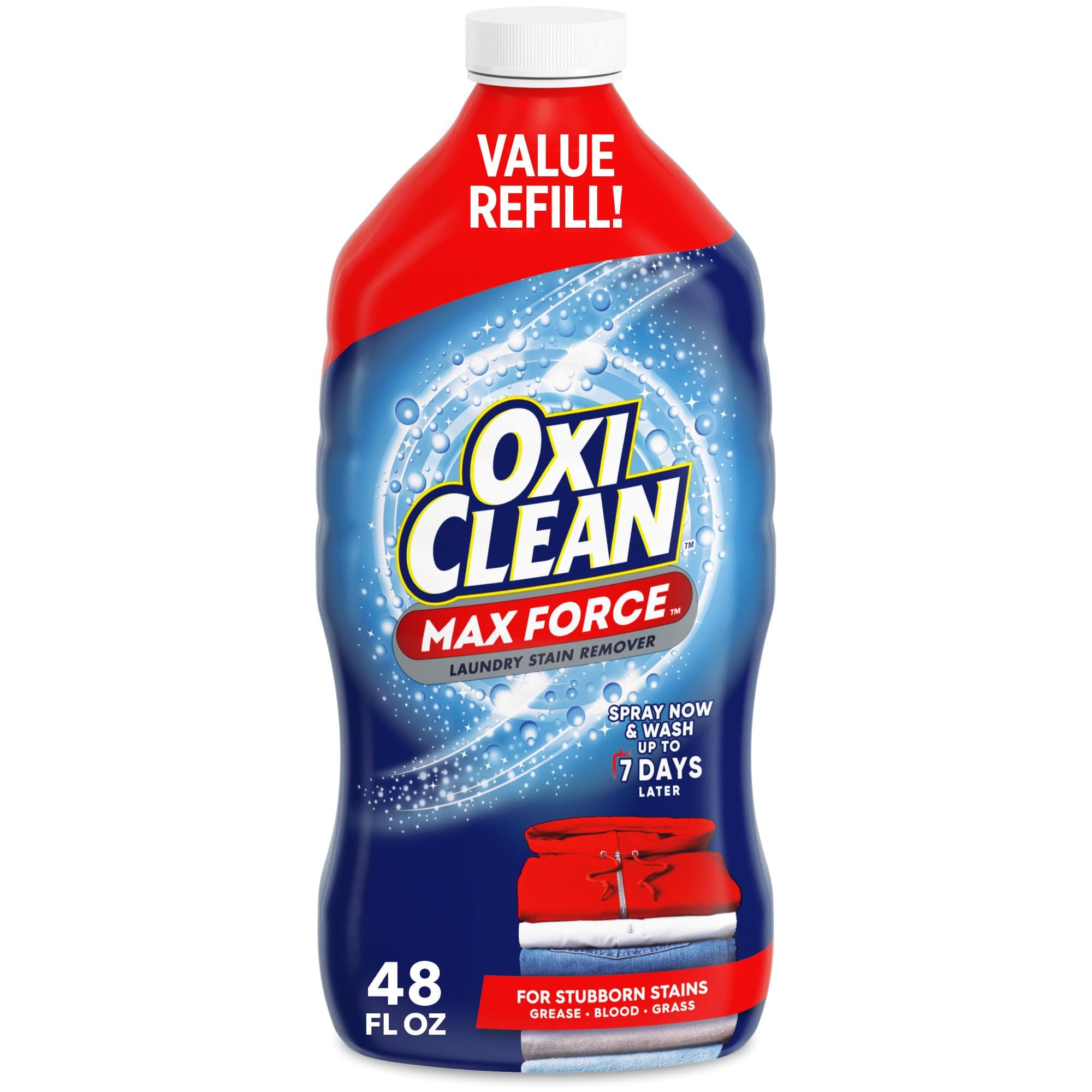 OxiClean Max Force Laundry Stain Remover Spray Refill, 48 fl oz 48 Fl. Oz