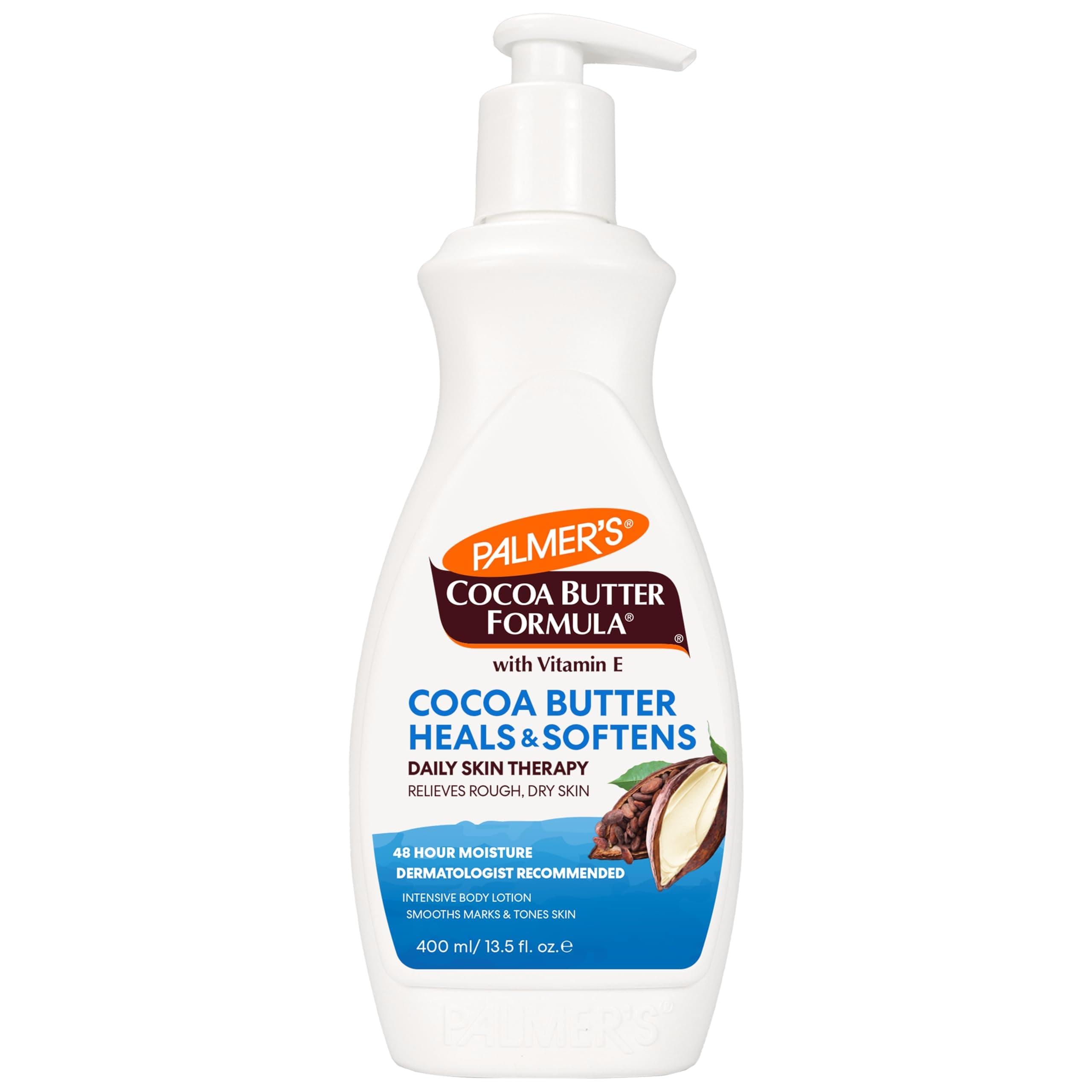 Palmer's Cocoa Butter Formula Daily Skin Therapy Cocoa Butter Body Lotion for Dry Skin, Hand & Body Moisturizer, Pump Bottle, 13.5 Oz (Pack of 1) 13.5 Fl Oz (Pack of 1) Body lotion