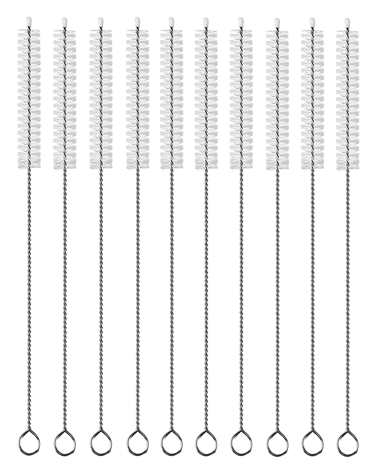 Straw Cleaner Brush Extend 12 inch, Extra Wide 12mm diam Pipe Cleaners, Extra Long Straw Brush for Sippy Cup, Water Bottle and Tubes, Drinking Straw Cleaning Brush Set 10 Pack