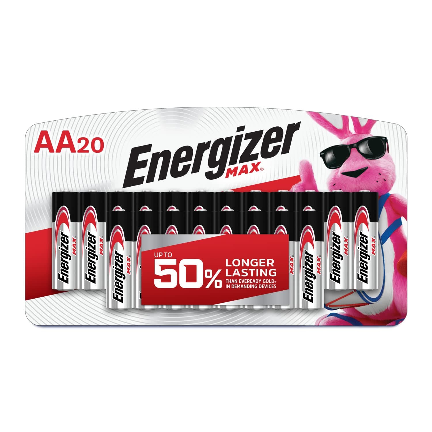 Energizer MAX AA Batteries (20 Pack), Double A Alkaline Batteries 20 Count (Pack of 1)