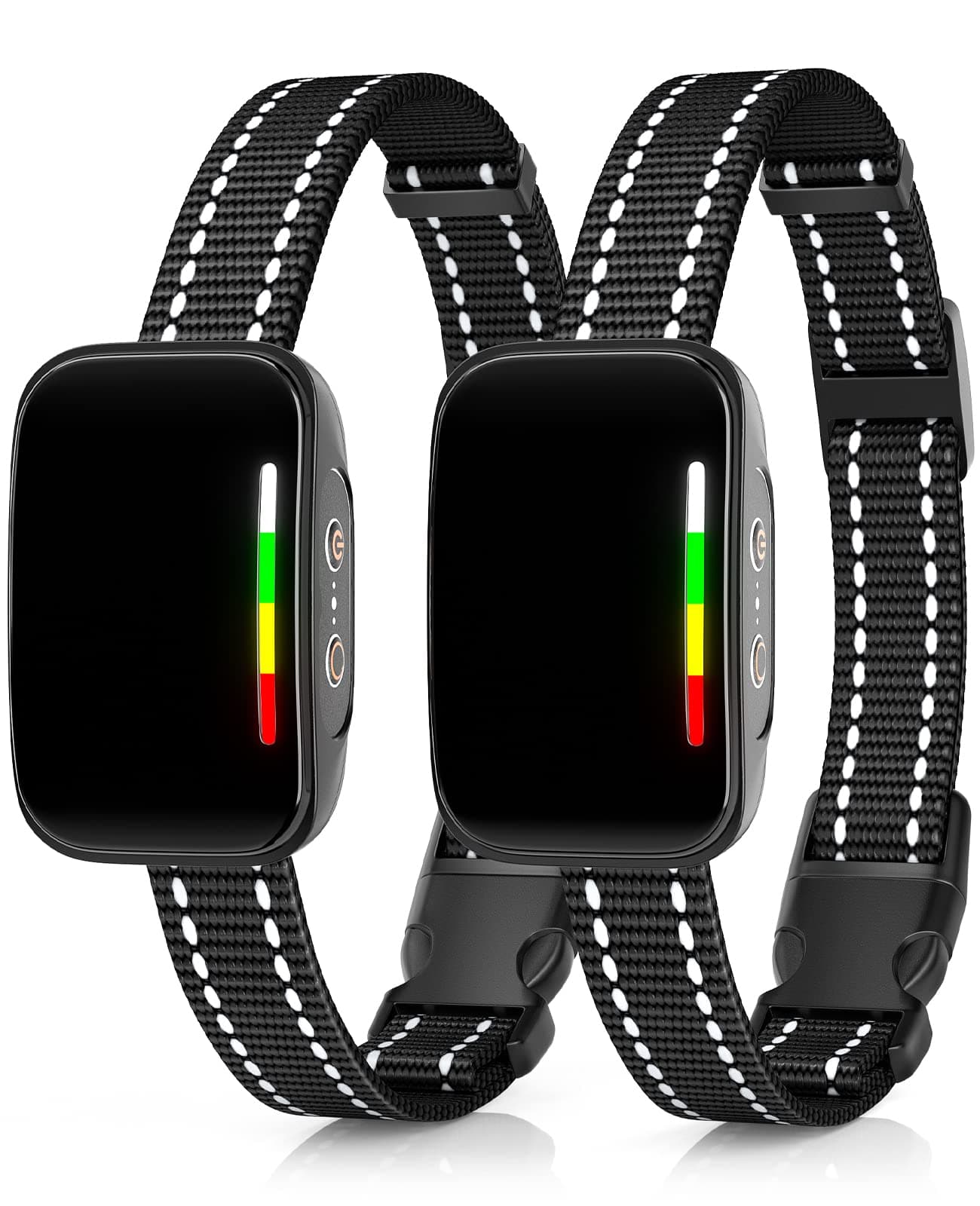 2 Pack Rechargeable Dog Bark Collar for Large Medium Small Dogs Training Collar for Dogs with 4 Adjustable Sensitivity Dog Barking Control Devices Dog Shock Collar with Beep Vibration