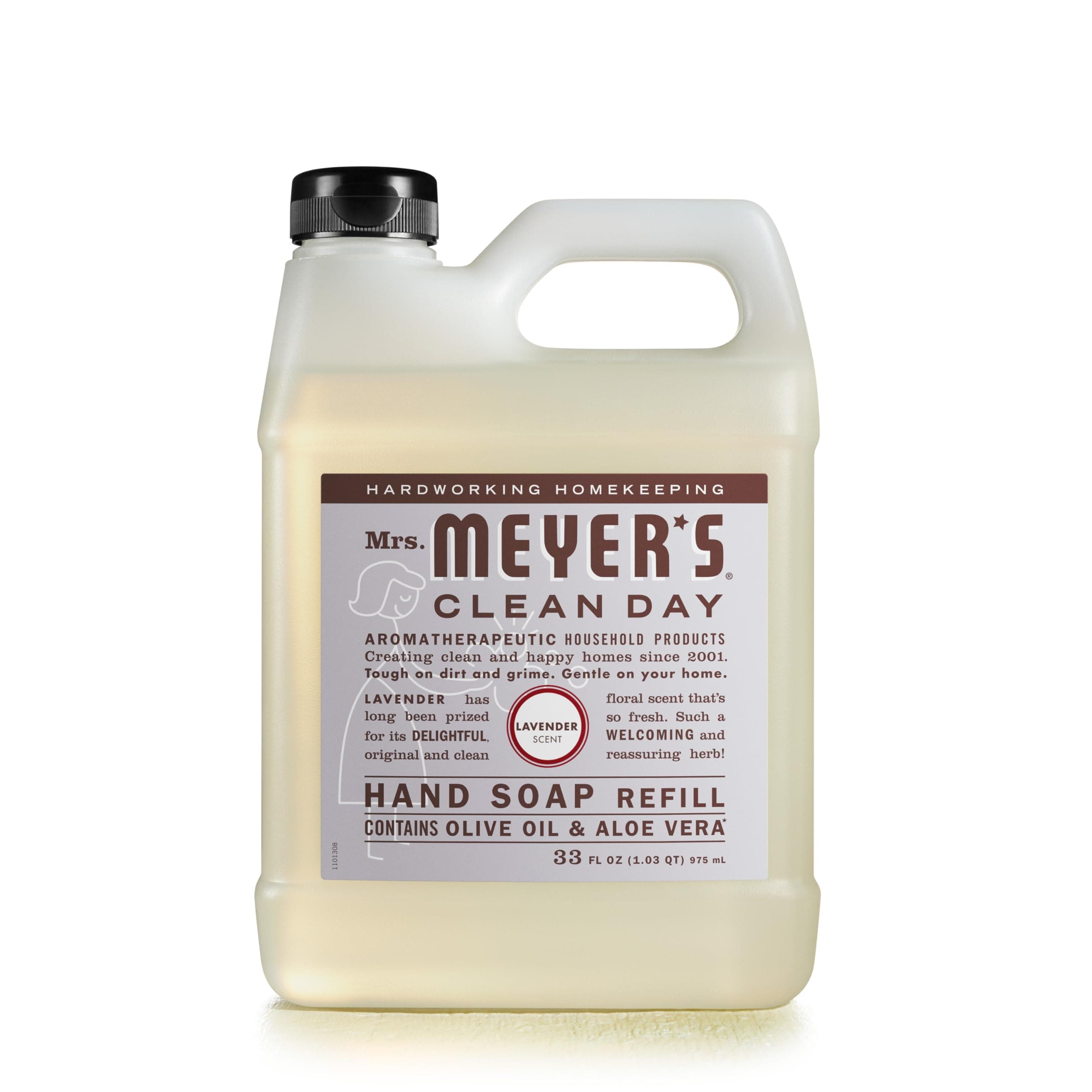 MRS. MEYER'S CLEAN DAY Liquid Hand Soap Refill, Cruelty Free and Biodegradable Formula, Lavender Scent, 33 Fl Oz (Pack of 1) Lavender 33 Fl Oz (Pack of 1)