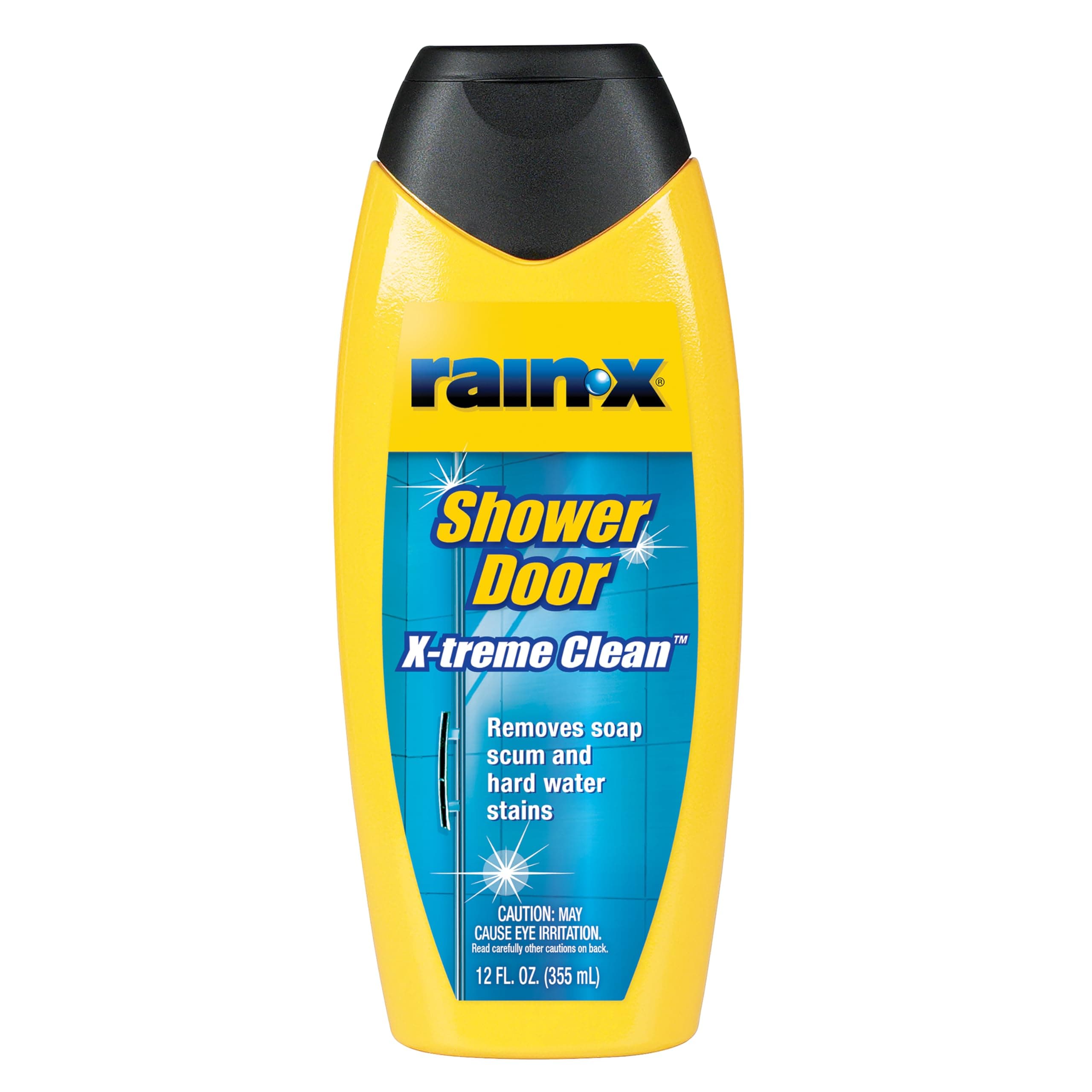 Rain-X 630035 X-Treme Clean Shower Door Cleaner, 12 Fl. Oz, Formulated To Clean Glass Shower Doors - Easy To Use, Removes Soap Scum, Dirt, Hard Water Build-up, Calcium, Lime Stains And Rust Stains 144 Fl Oz (Pack of 1)