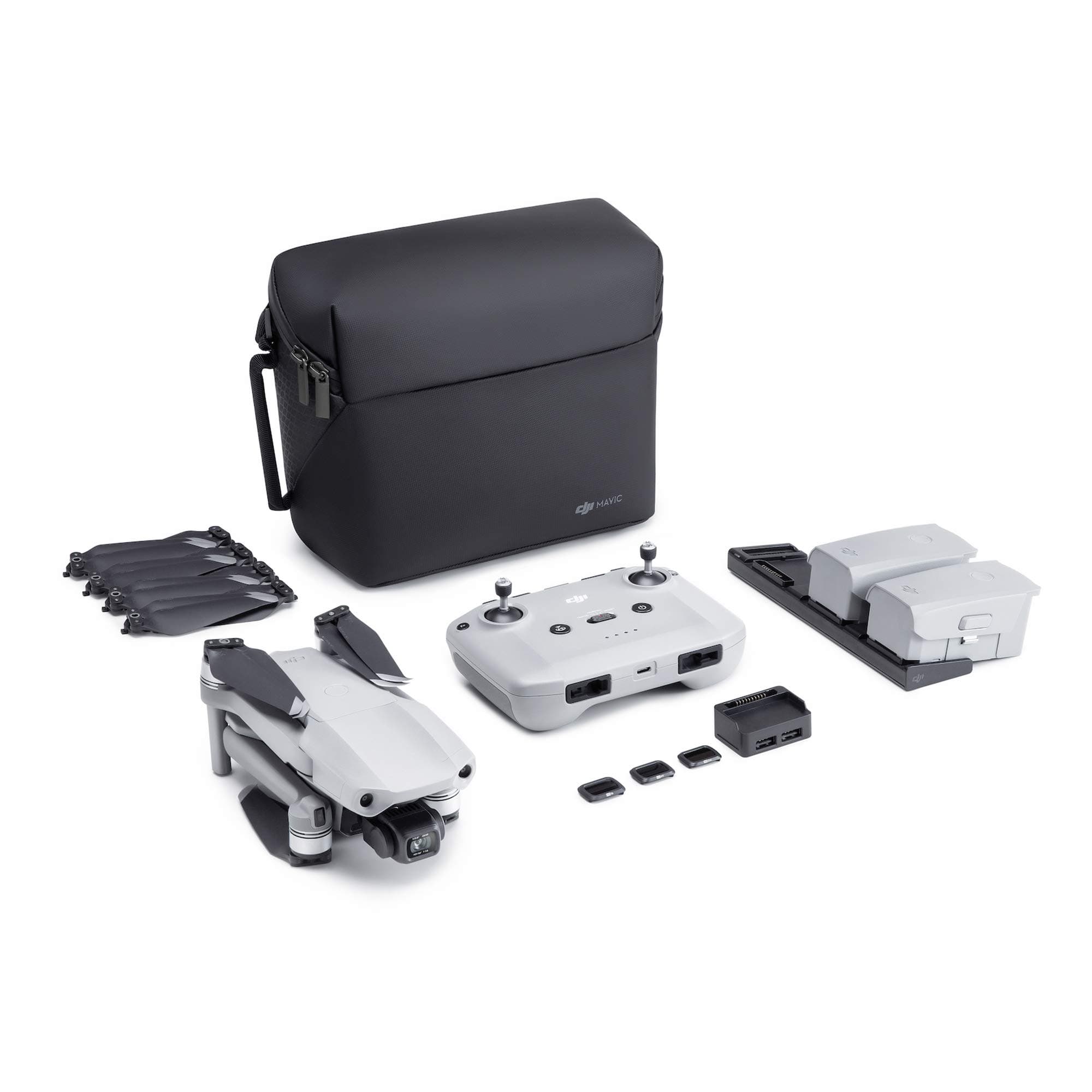 DJI Mavic Air 2 Fly More Combo - Drone Quadcopter UAV with 48MP Camera 4K Video 8K Hyperlapse 1/2" CMOS Sensor 3-Axis Gimbal 34min Flight Time ActiveTrack 3.0 Ocusync 2.0, Gray