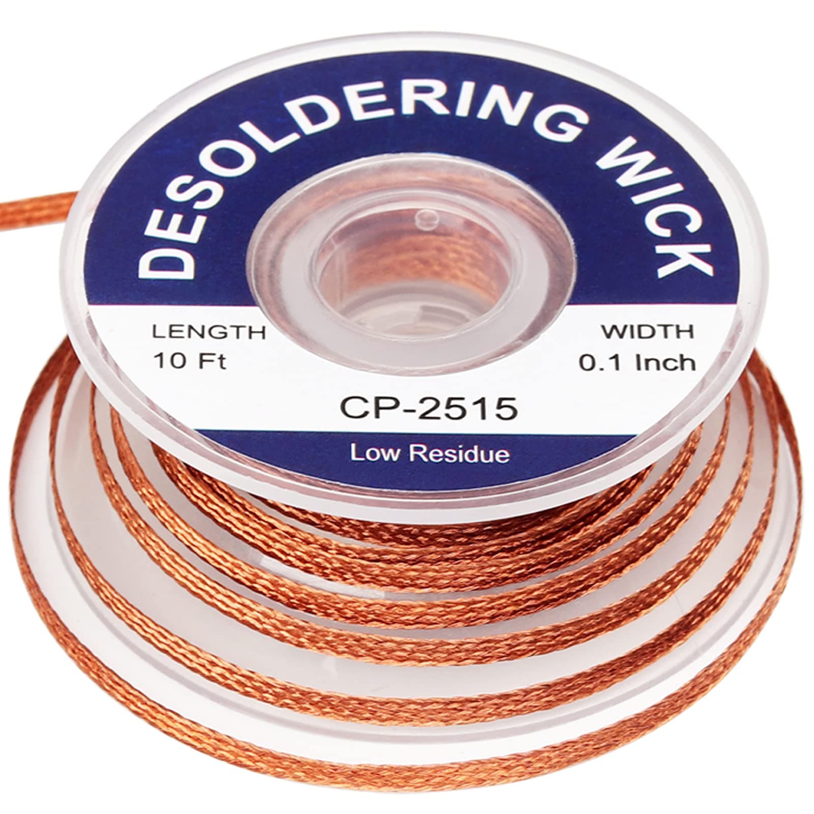 solder wick braid 10ft Length Desoldering Wick Braid Remover Tool Solder Sucker 1 piece No-Clean soldering Wick Wire Roll and Disassemble Electrical Components 1pcs