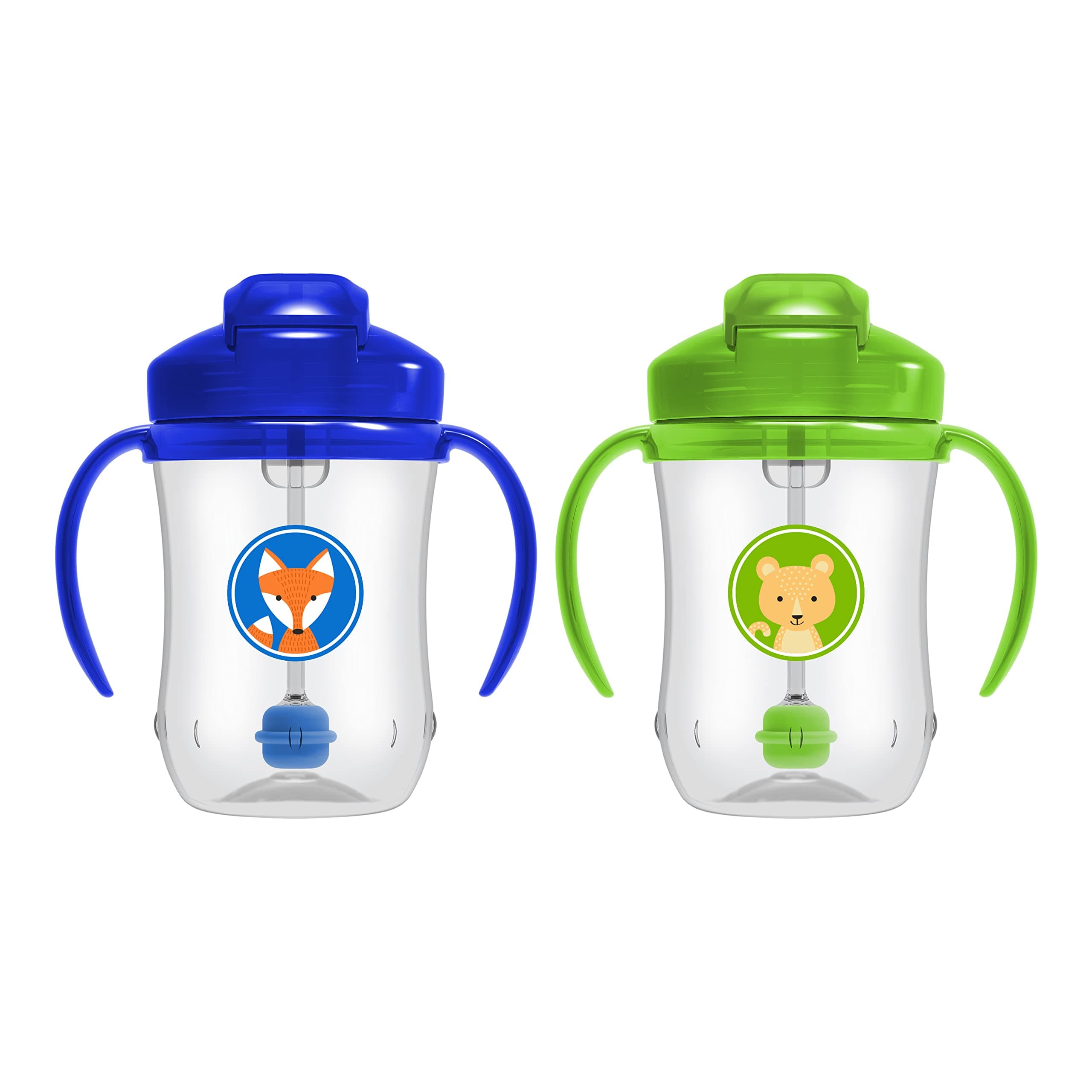 Dr. Brown's Baby's First Sippy Cup with Straw - Blue/Green - 9oz - 2pk - 6m+ Blue & Green 9oz/270ml, 2 Pack