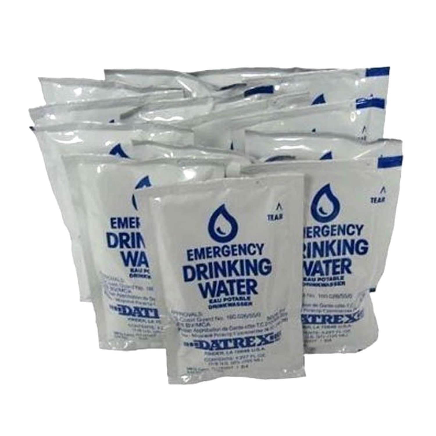 Datrex Emergency Water Packet 4.227 oz - 3 Day/72 Hour Supply (18 Packs) , White 76.08 Fl Oz (Pack of 1)