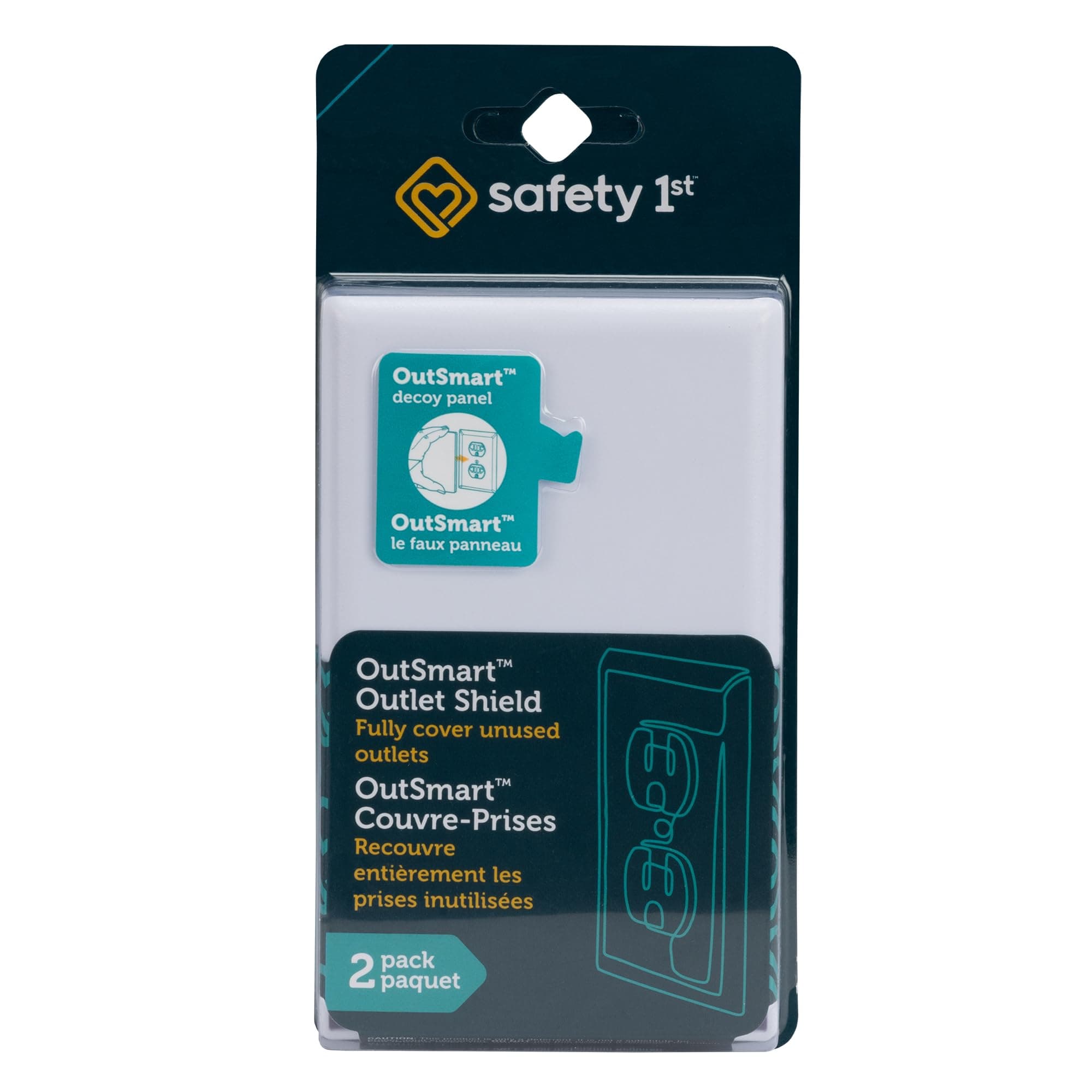 Safety 1st OutSmart Outlet Shield 1 Count (Pack of 2)