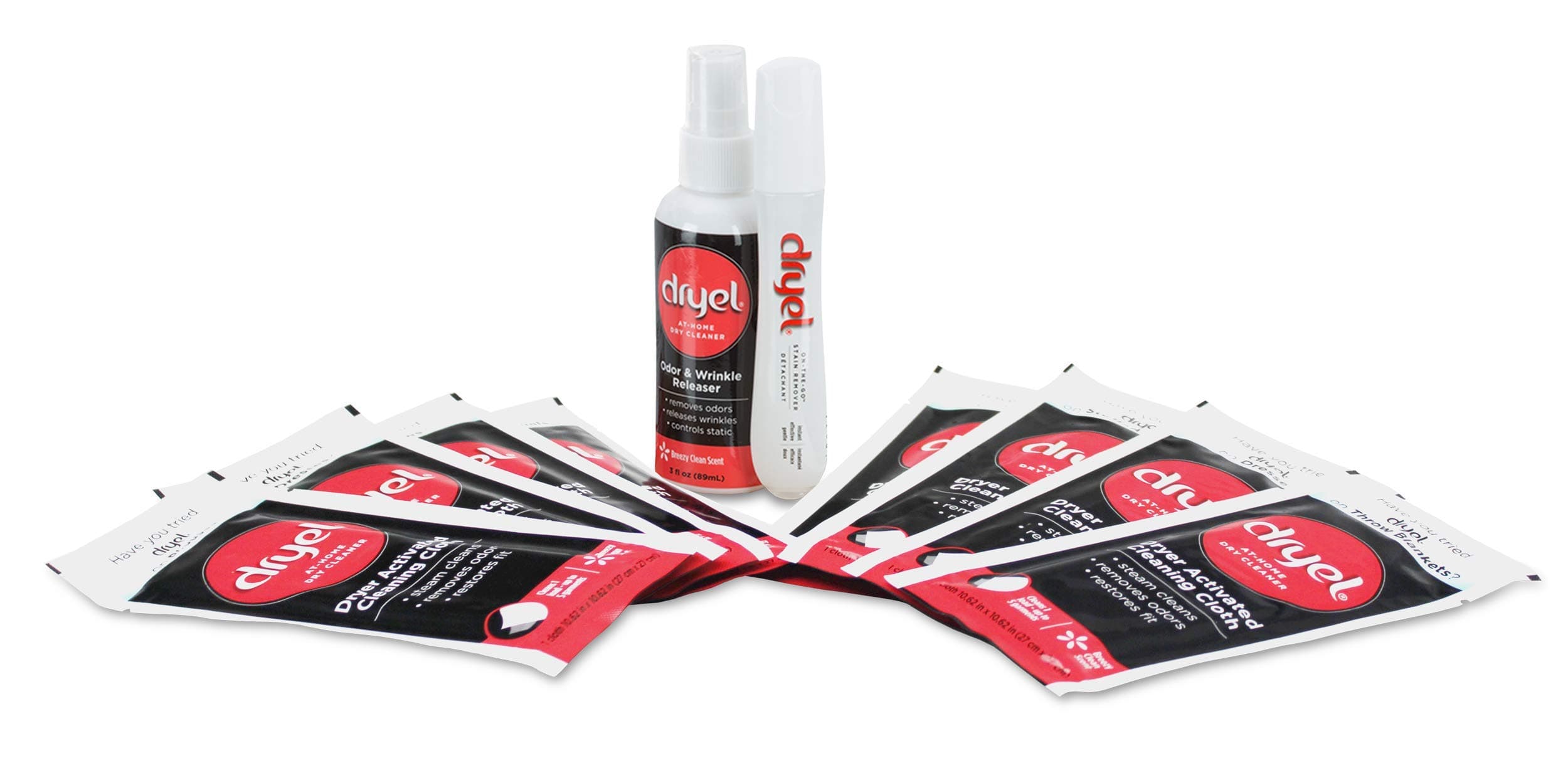 Dryel At-Home Dry Cleaner Refill Kit, Includes Dry Cleaning Cloths and To-Go Stain Removal Pen - 10 Load Capacity 10-load
