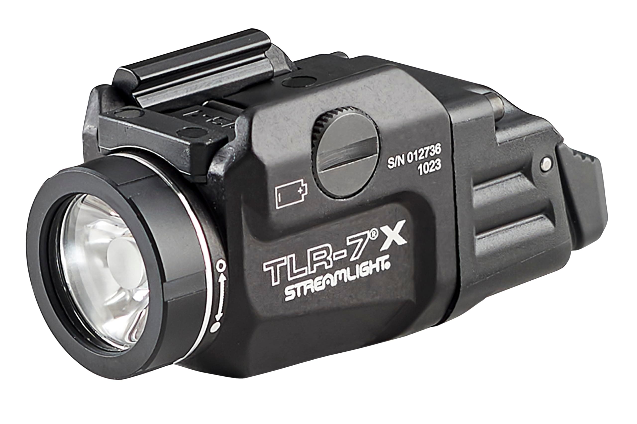Streamlight 69424 TLR-7 X 500-Lumen Compact Tactical Weapon Light, Includes High, Low Paddle Switches and Key Kit, Black Black With Non-Rechargeable Battery