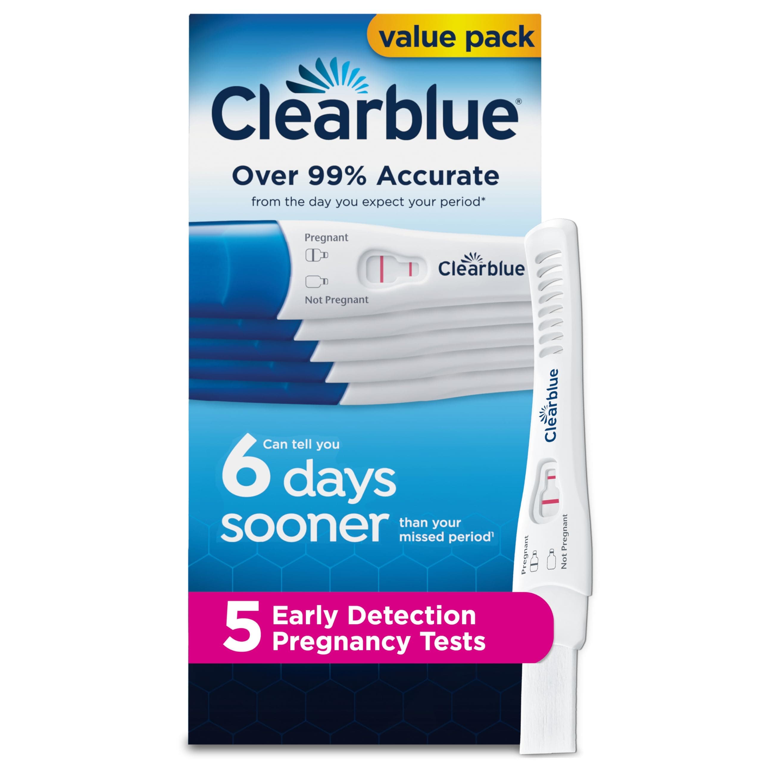 Clearblue Early Detection Pregnancy Test, 5 Ct Early 5