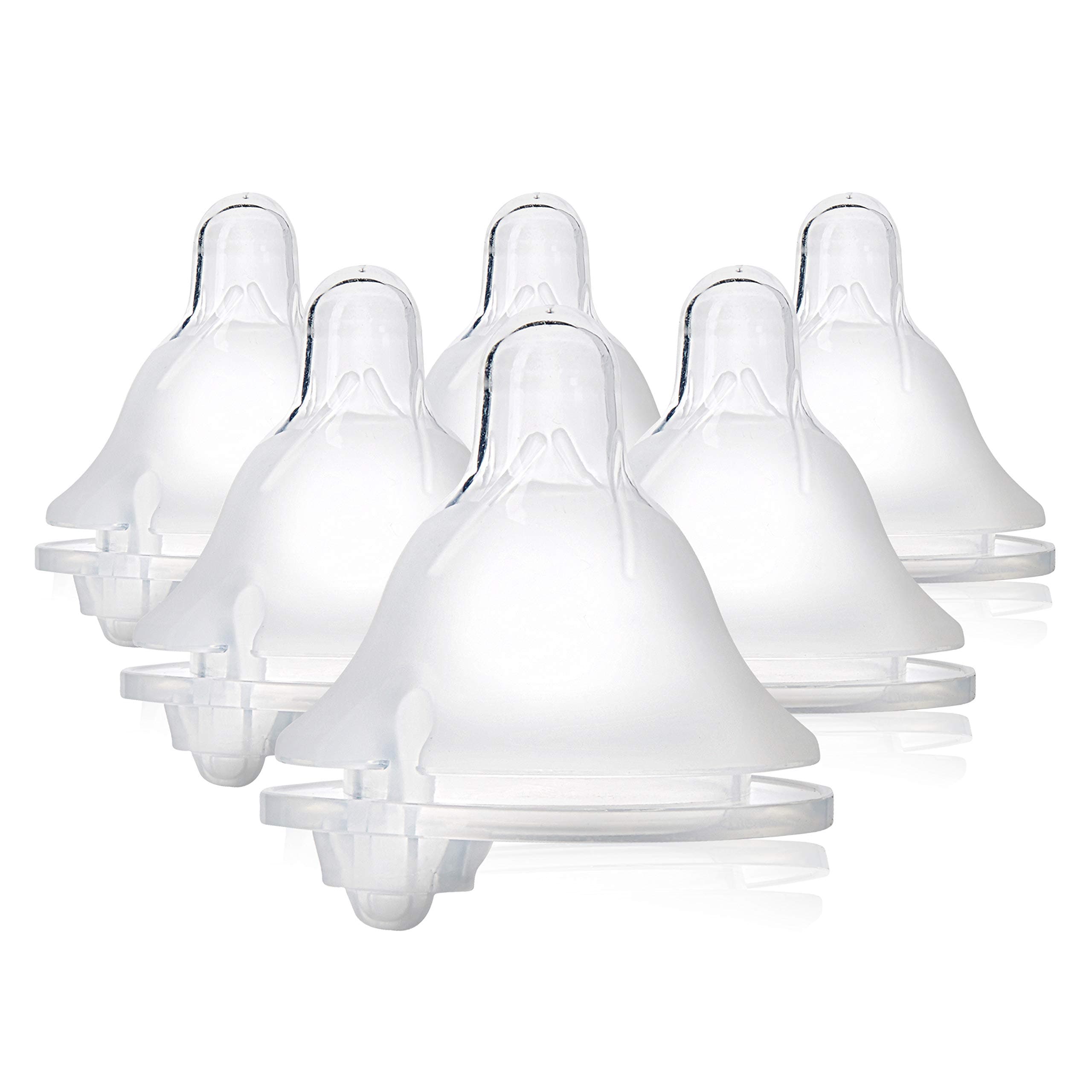 Evenflo Feeding Piece of 6 Balance Plus Wide Neck Nipples for The Balance Plus Wide Neck Baby Bottles, 0 Months and Up Slow Flow 6 Count (Pack of 1)