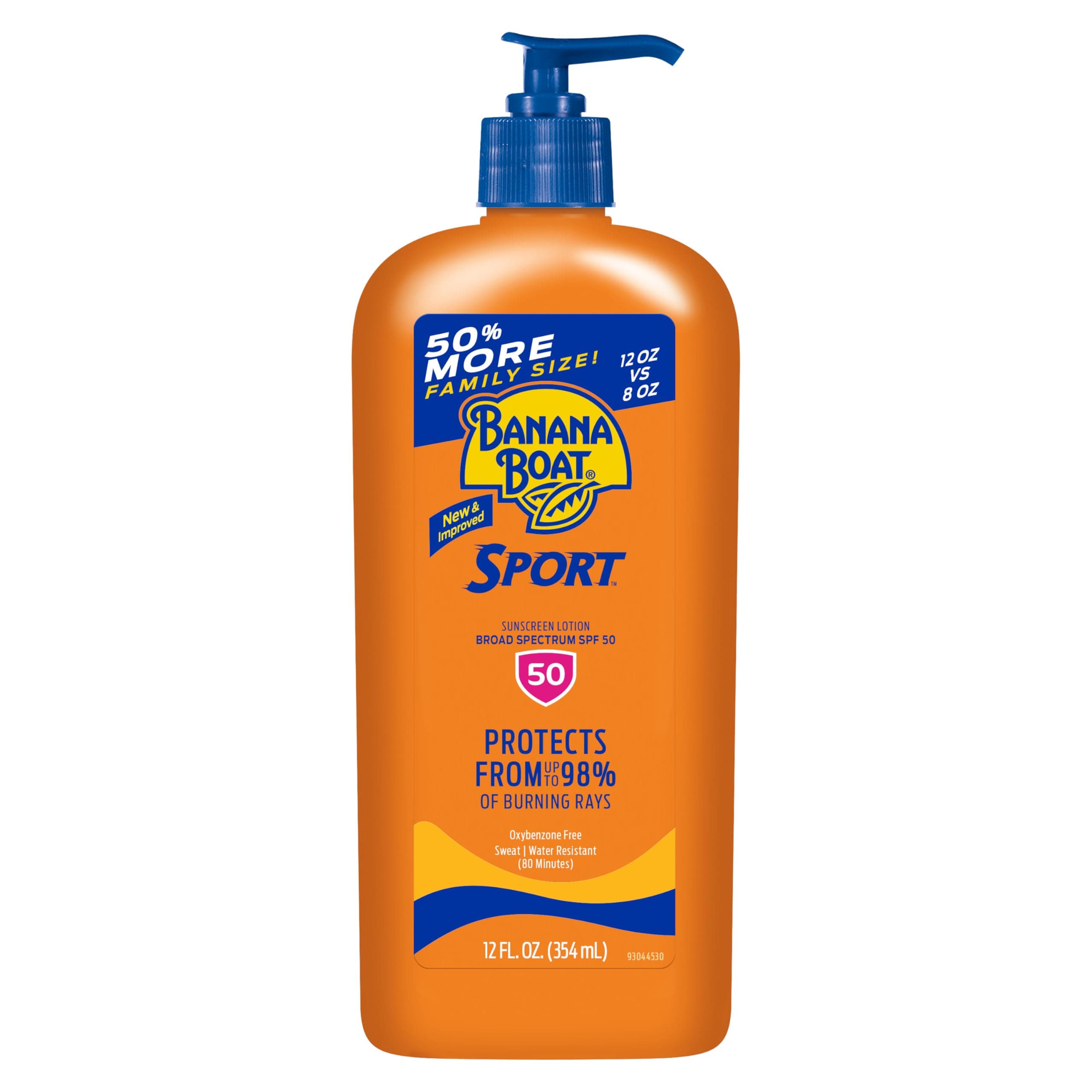Banana Boat Sport Ultra SPF 50 Sunscreen Lotion, 12oz | Banana Boat Sunscreen SPF 50 Lotion, Oxybenzone-Free, Sunblock, Family Size, 12oz (Pack of 1) 12 Fl Oz (Pack of 1) Sport Lotion SPF 50