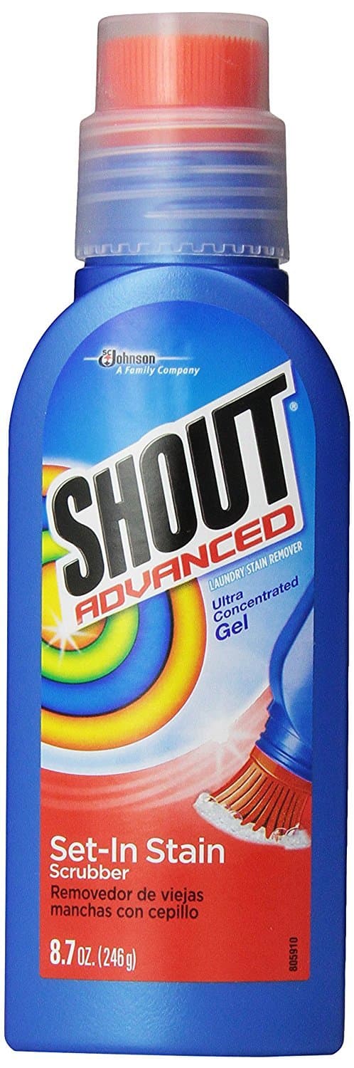 Shout Advanced Ultra Concentrated Gel Brush, 8.7 Ounce, Treats Dried Food, Coffee, Wine, Makeup Stains, Safe for All Colorfast Washables, Works in All Water Temperatures 8.7 Ounce (Pack of 1) Standard Packaging