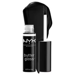 NYX PROFESSIONAL MAKEUP Butter Gloss, Non-Sticky Lip Gloss - Licorice (Black) 55 Licorice 0.27 Fl Oz (Pack of 1)