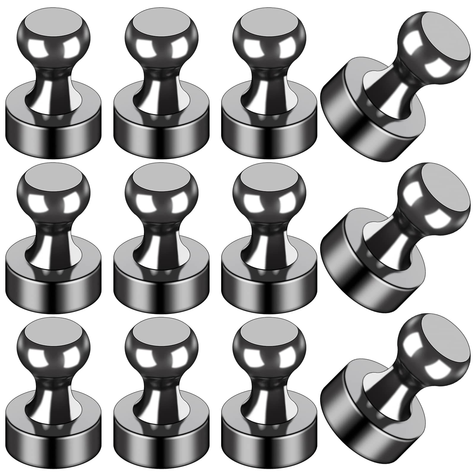 LOVIMAG Fridge Magnets 12Pcs Refrigerator Whiteboard Small Strong Magnet Classroom Kitchen Accessories Decorative Locker Set Decor Must Haves Office Calendar Refrigerador Magnetic Cute Crafts Black Black 12 pcs