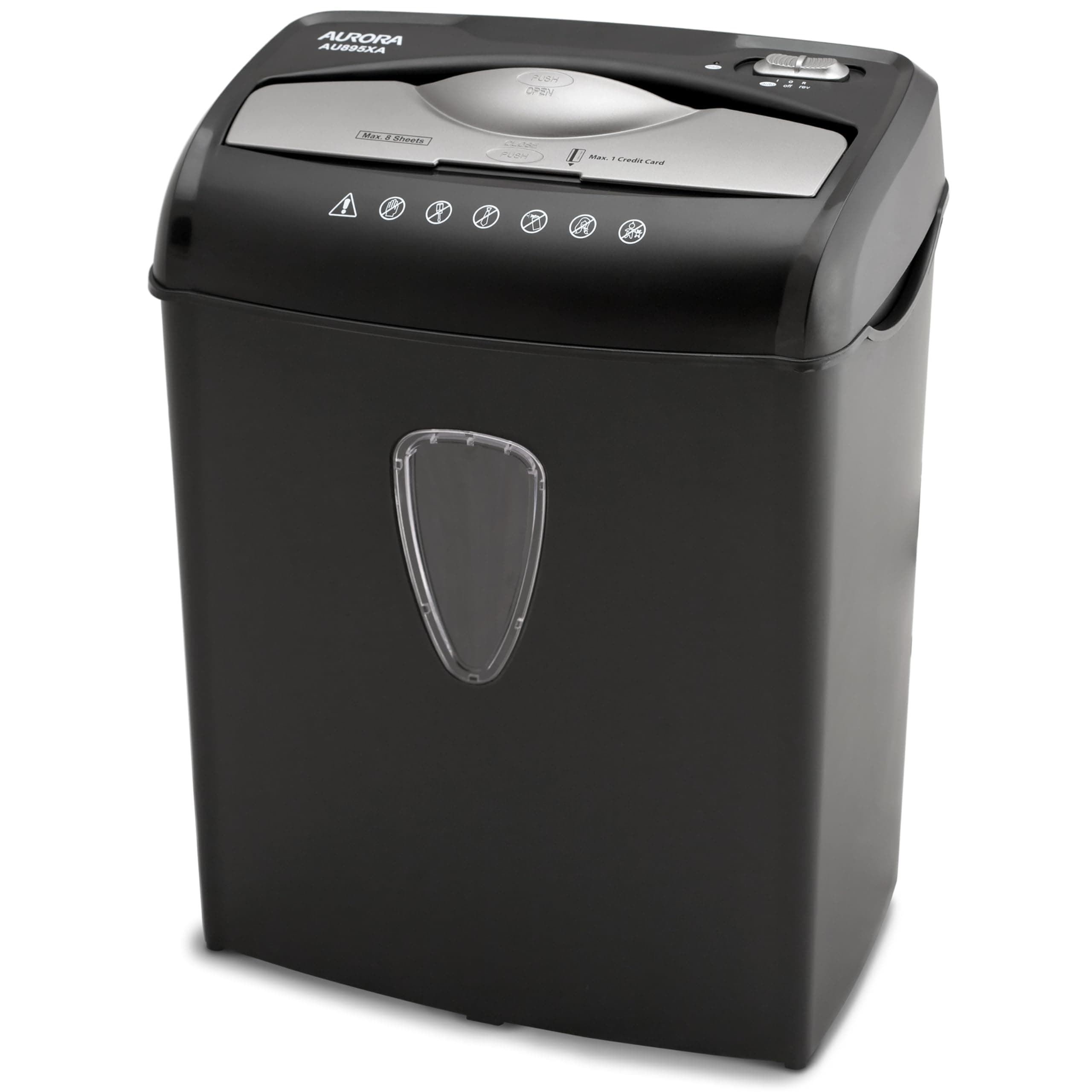 Aurora AU895XA 8-Sheet Professional Cross-Cut Paper and Credit Card Shredder