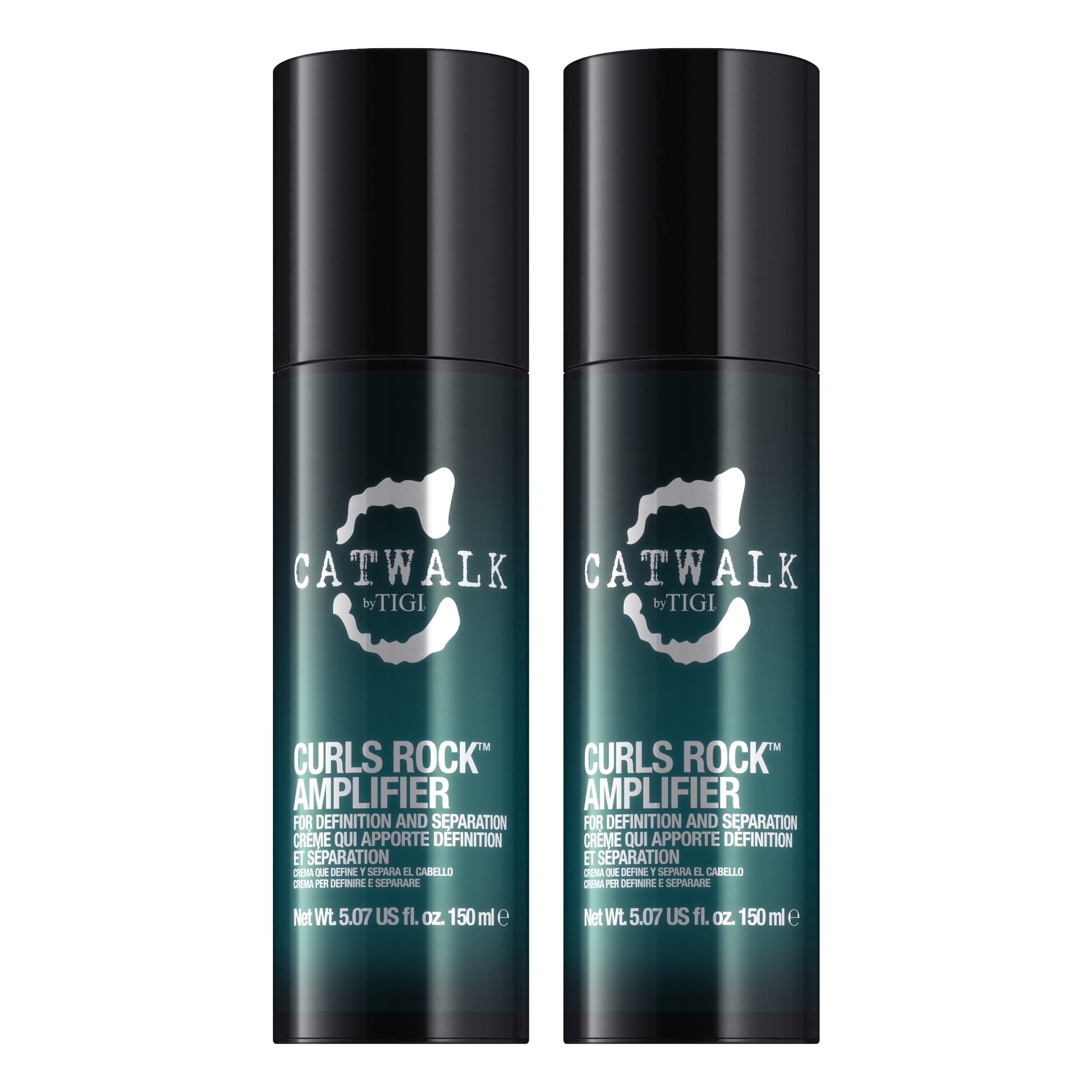 Catwalk by TIGI Curls Rock Amplifier - Premium Curly Hair Cream - For Curl Hold & Frizz Protection - For Wavy & Curly Hair - Finish on Wet Hair & Air Dry - 5.07 fl oz (2 Pack) Natural 5.07 Fl Oz (Pack of 2)