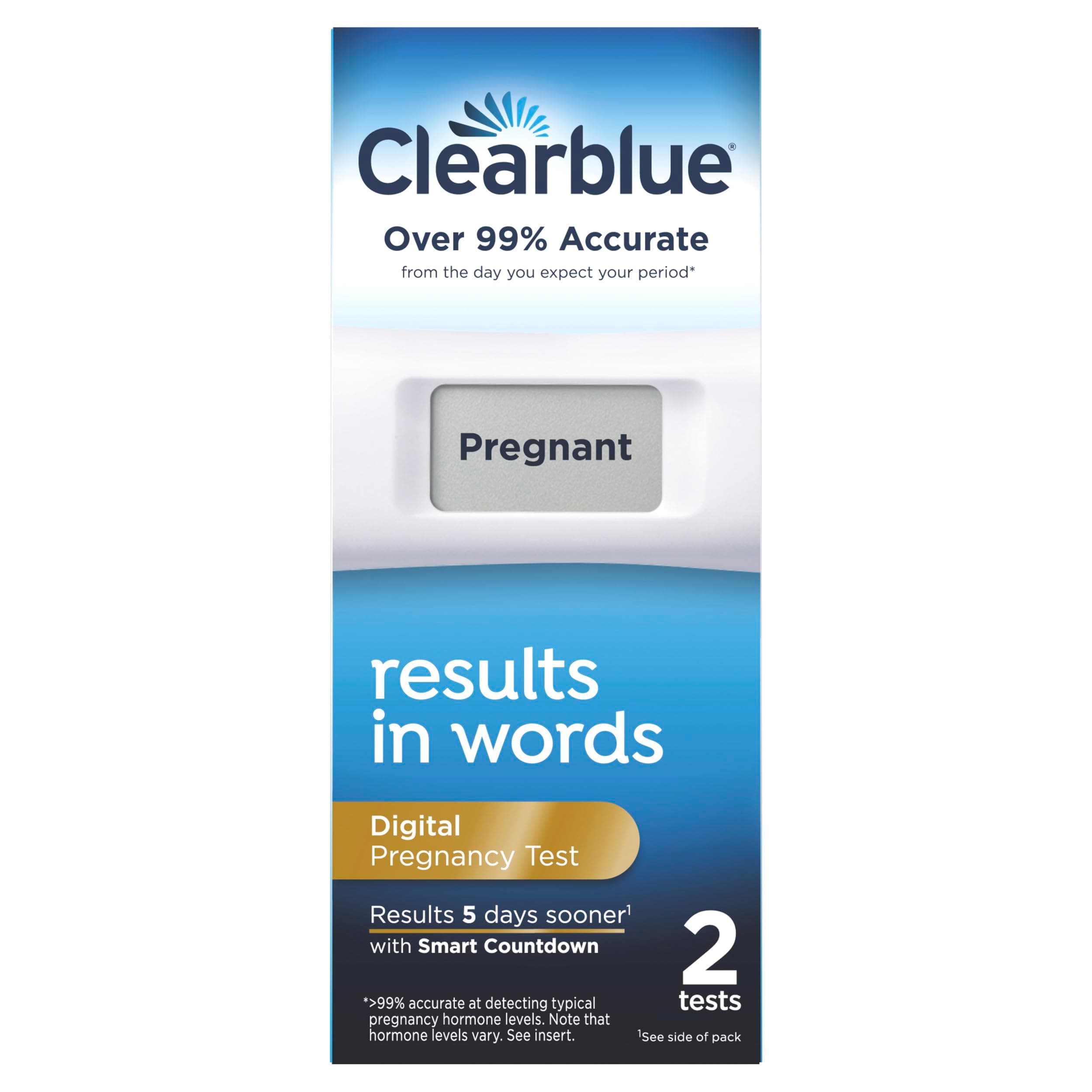 Clearblue Digital Pregnancy Test with Smart Countdown, 2 Count Digital 2