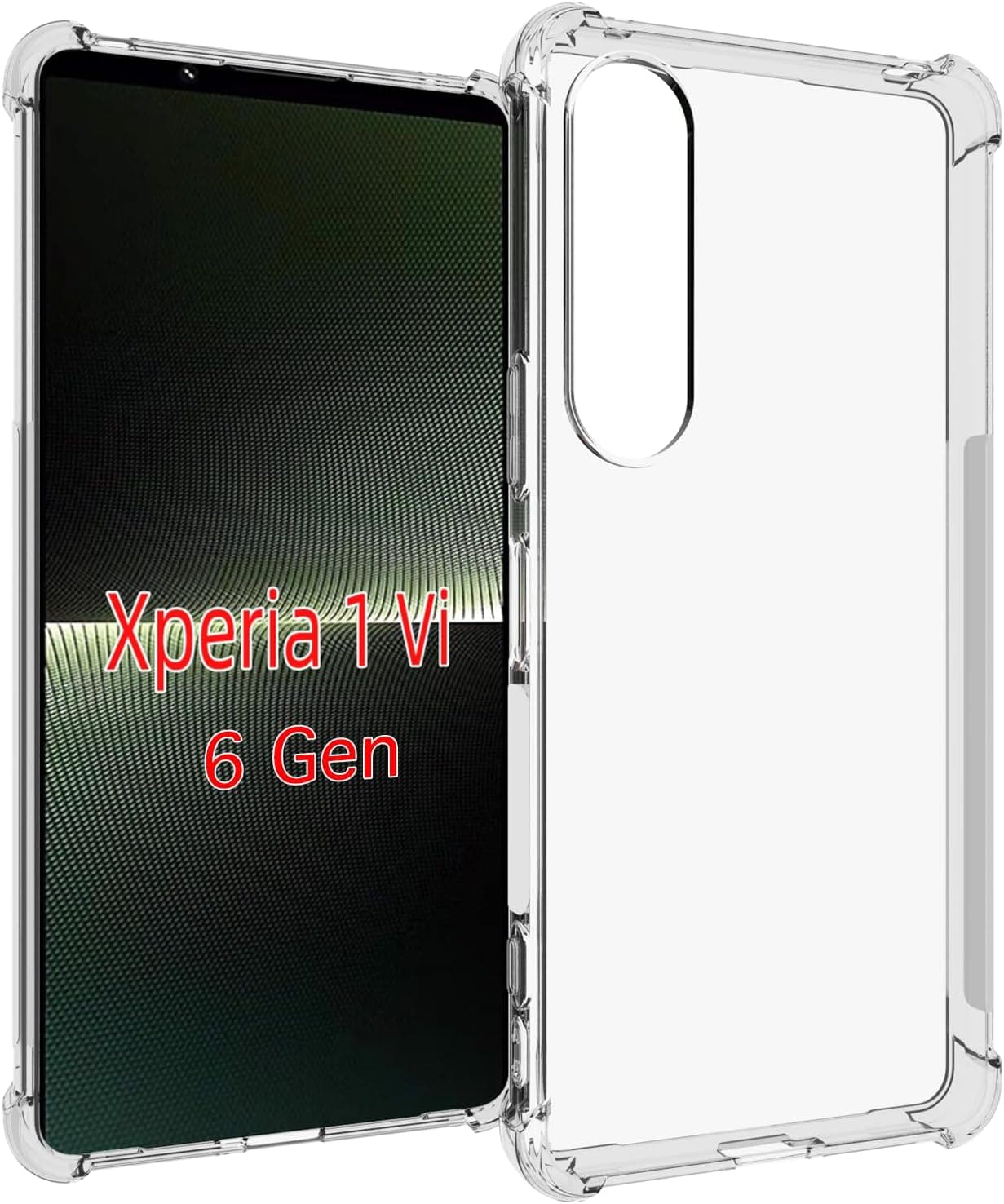 Case for Sony Xperia 1 Vi 6 Gen Clear TPU Four Corners Military-Grade Protection Cover Transparent Soft funda