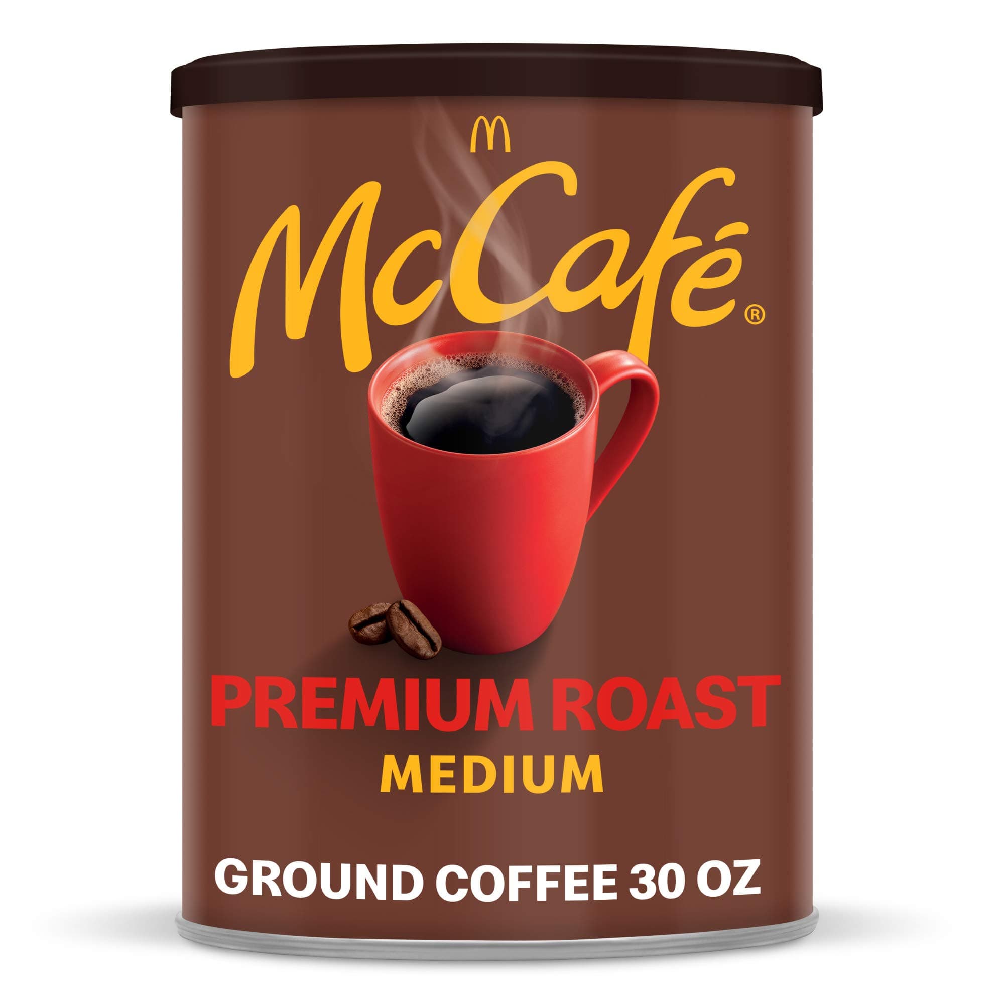 McCafe Premium Roast, Medium Roast Ground Coffee, 30 oz Canister Premium Roast 30 Ounce (Pack of 1)