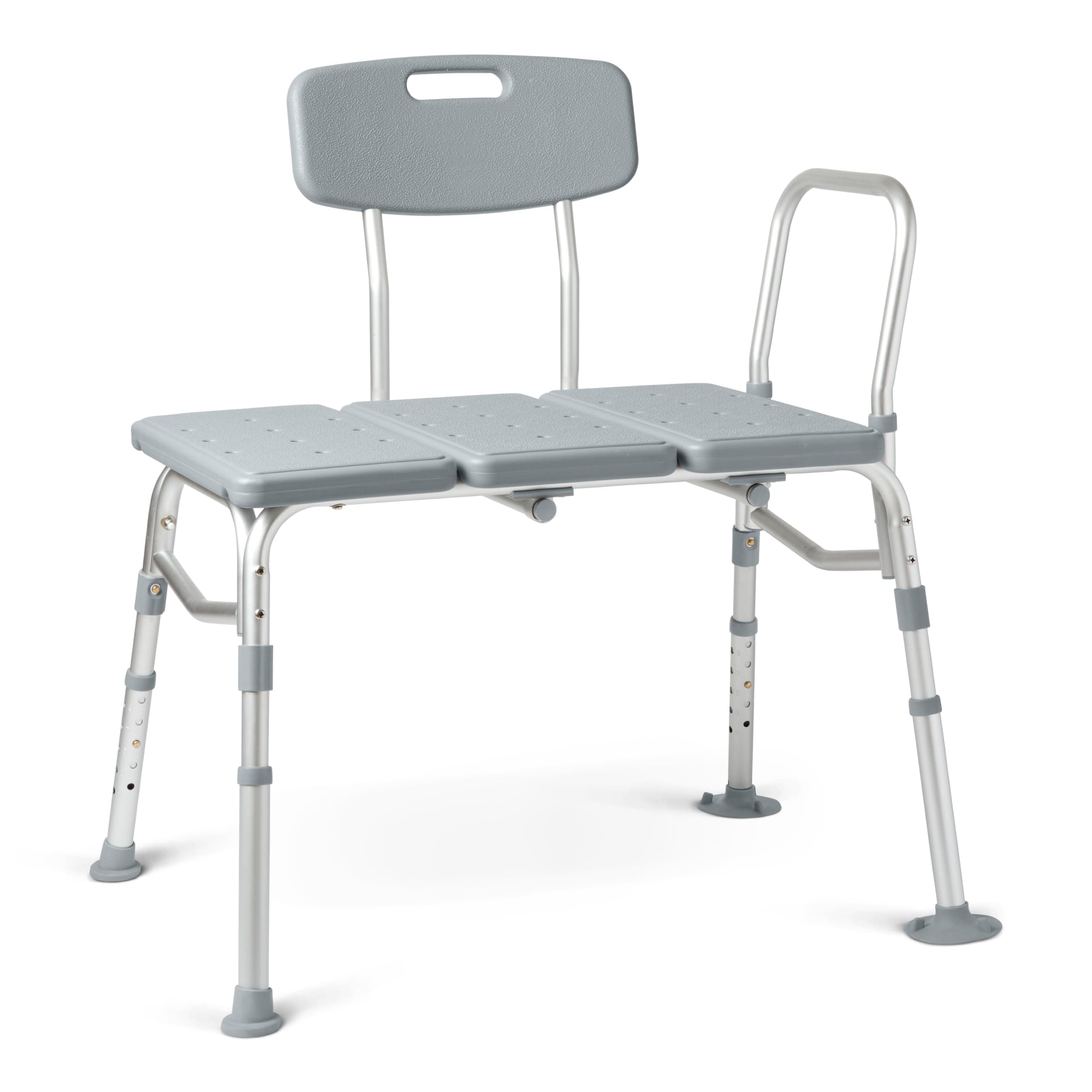 Medline Transfer Bench for Bathtubs and Showers, Adjustable Shower Bench and Bath Seat For Seniors and adults, Slip-resistant Feet, Heavy-Duty 400 lb. Weight Capacity, Tool-Free Assembly 1 Count (Pack of 1) Transfer Bench
