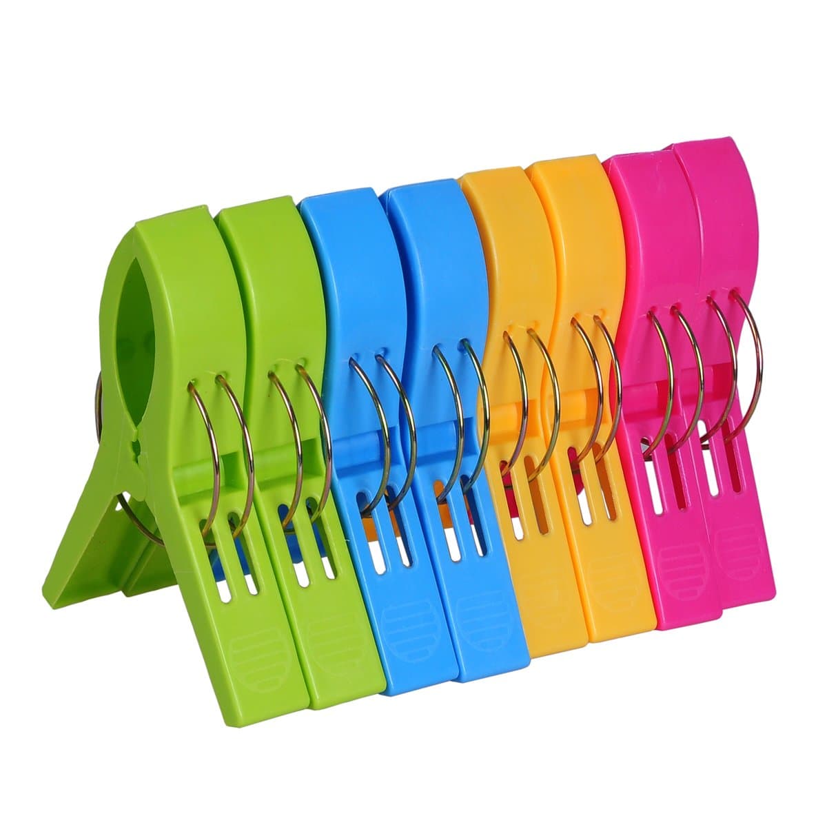 ECROCY Beach Towel Clips Heavy Duty, 8 Pack Towel Clips Non-Slip, Waterproof Towel Holder in Bright Colors