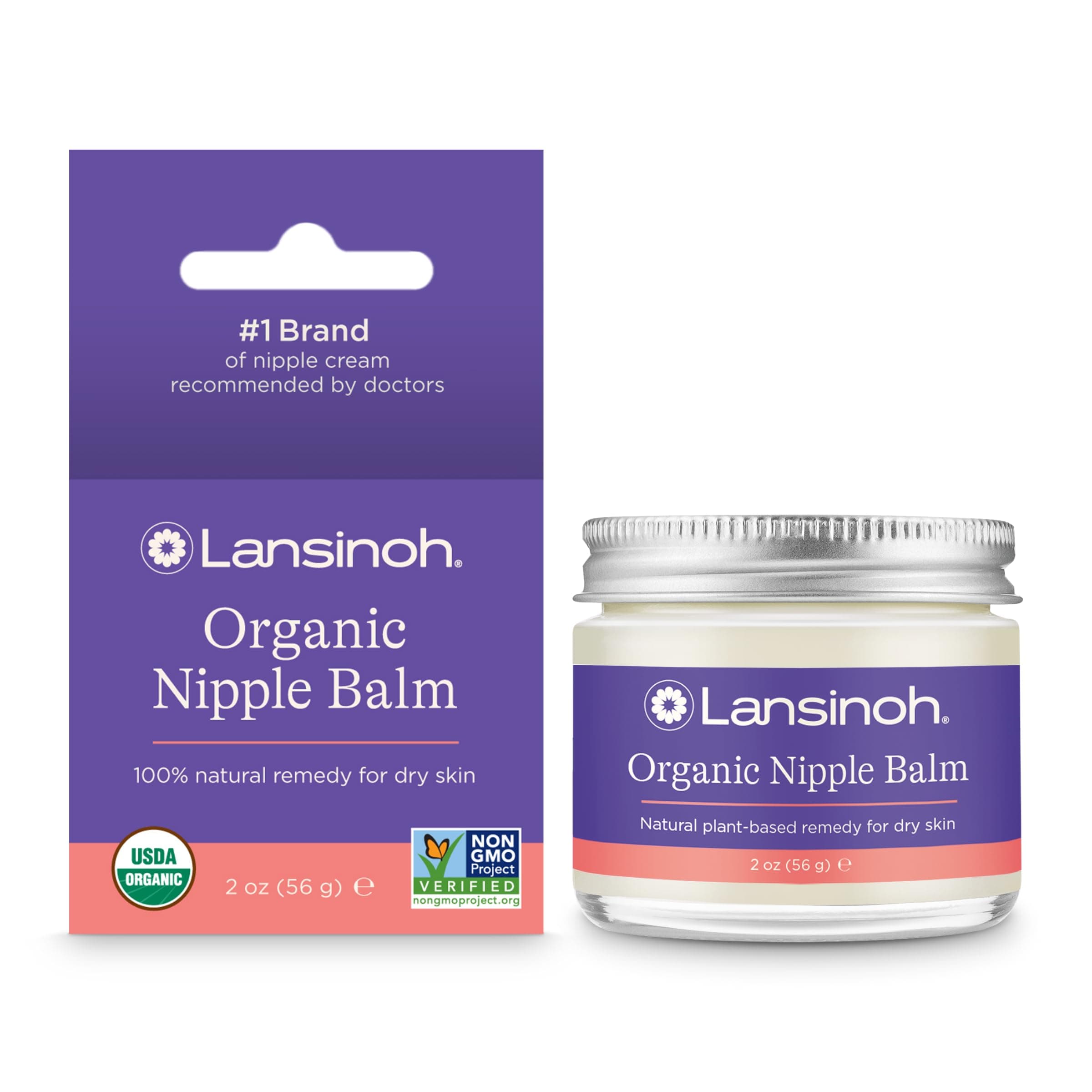 Lansinoh Organic Nipple Butter, Nipple Cream Safe for Breastfeeding Baby, Postpartum Essentials for Mom, 2 Ounces 2 Ounce (Pack of 1)