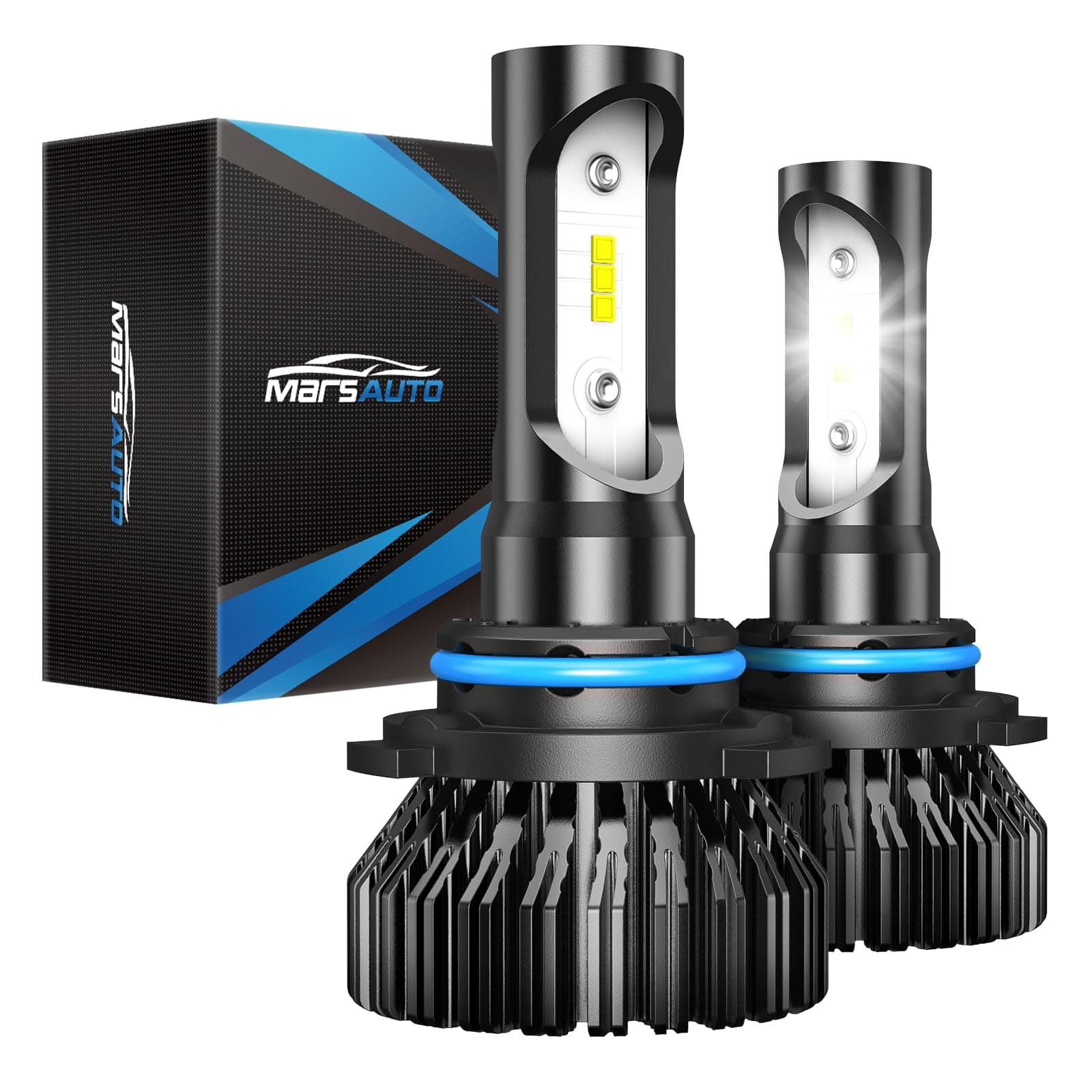 Marsauto 9006 Bulbs HB4 HB4U 9006XS Fog Bulb, 12 CSP Chips Cool Bright, Pack of 2 SUPER 6000K WHITE 9006/HB4