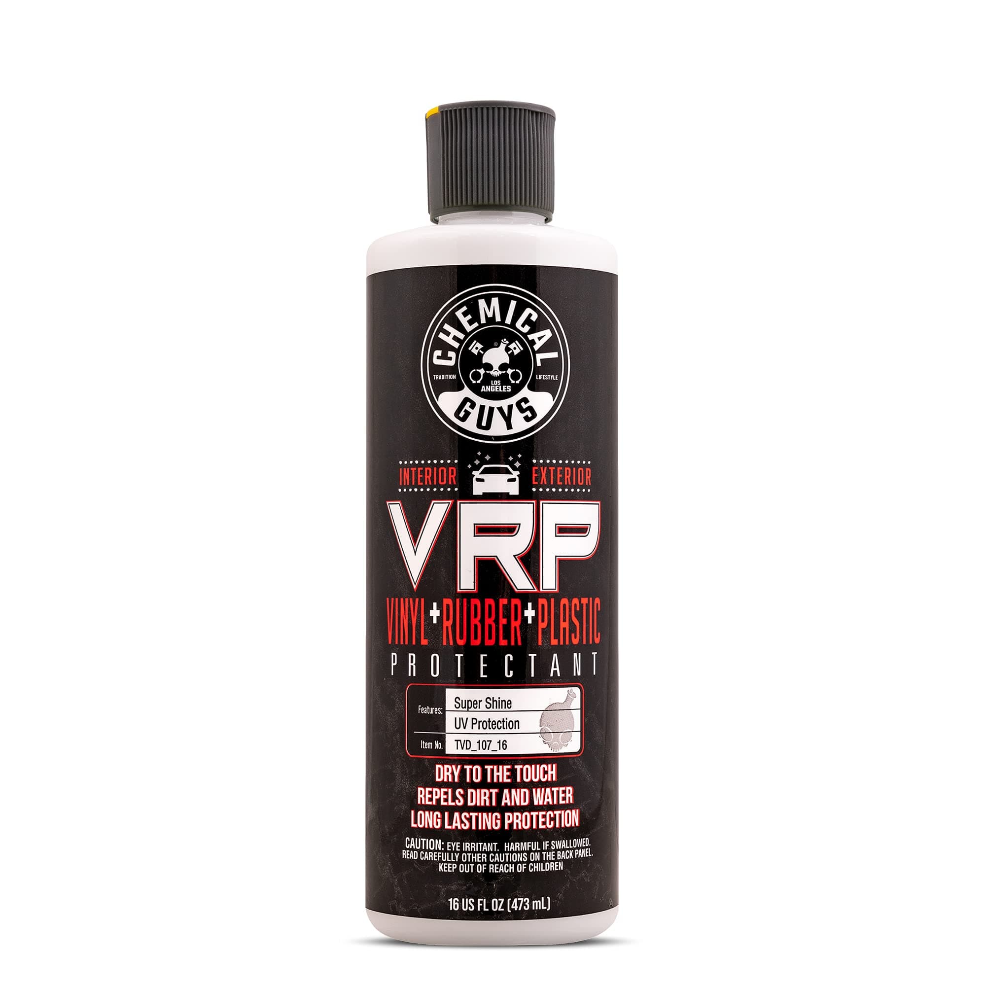 Chemical Guys VRP Vinyl, Rubber, and Plastic Dressing - Non-Greasy, Dry-to-the-Touch Shine for Tires, Trim, and More, Safe for Cars, Trucks, SUVs, RVs, and More - 16 oz 16 Fl Oz (Pack of 1)