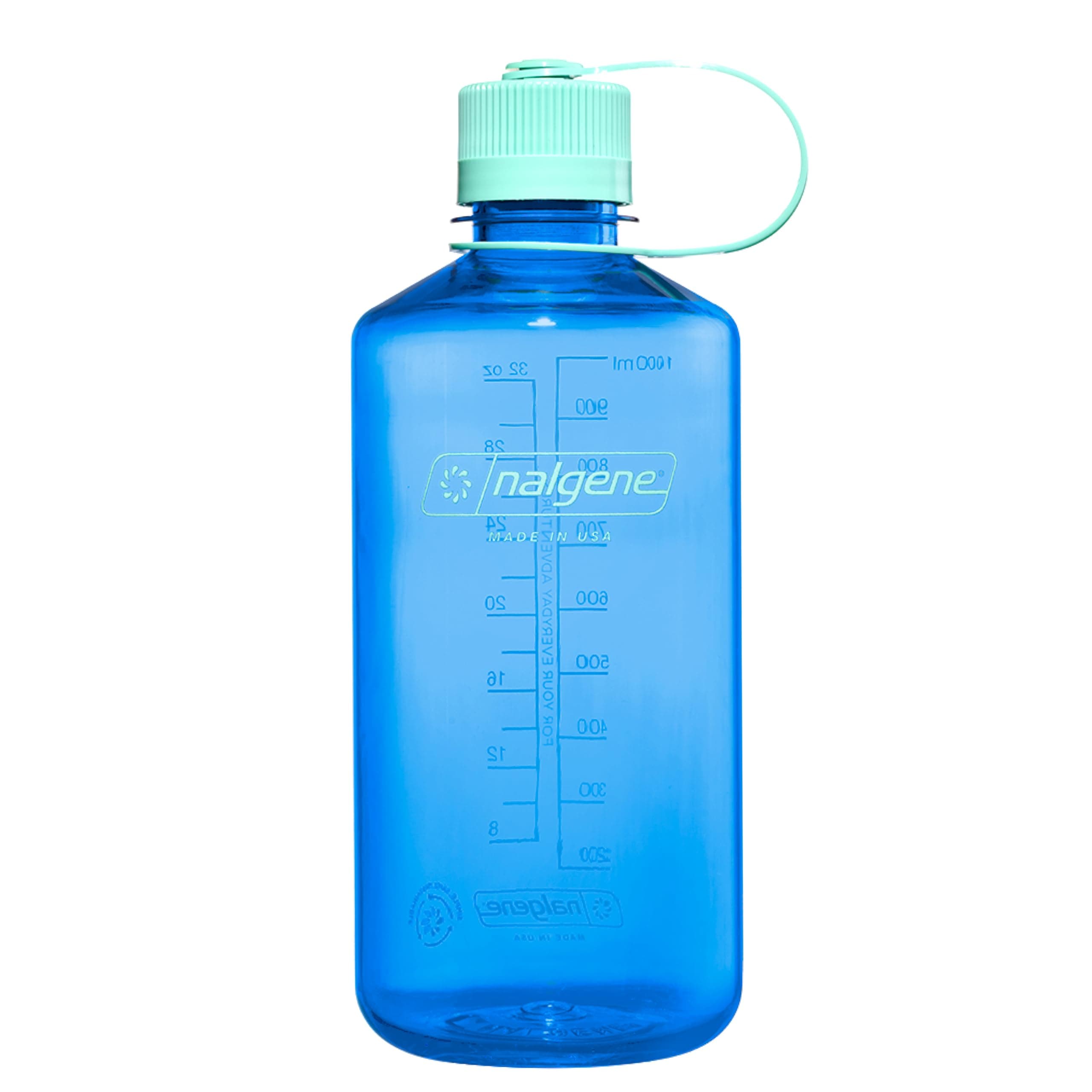 Nalgene Water Bottle - Lightweight Sustain Tritan BPA-Free Shatterproof Bottle for Backpacking, Hiking, Gym, 32 OZ, Narrow Mouth, Cornflower Blue Cornflower Blue 32 Ounces Bottle