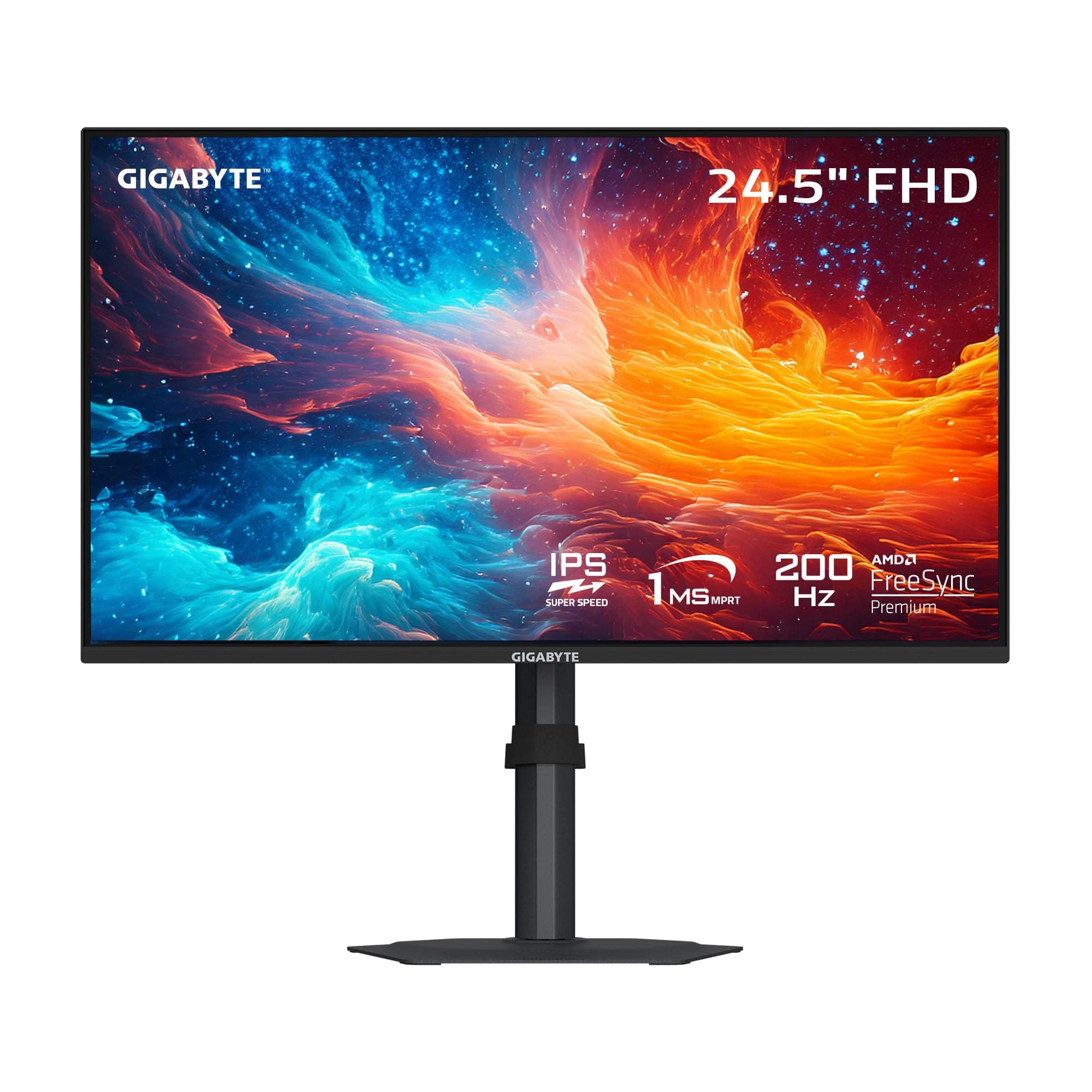 GIGABYTE GIGABYTE - G25F2-24.5" SuperSpeed IPS Gaming Monitor - FHD 1920x1080-200Hz - 1ms GTG - AMD FreeSync Premium - HDMI, DP - Height and Tilt Adjustable - Black 25" SS IPS FHD 200Hz | Height & Tilt Adj.