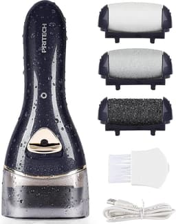 Electric Foot Callus Removers, Portable Electronic Foot File Pedicure Tools, Electric Callus Remover Kit, Professional Pedi Feet Care for Dead, Hard Cracked Dry Skin (Black) 003-black