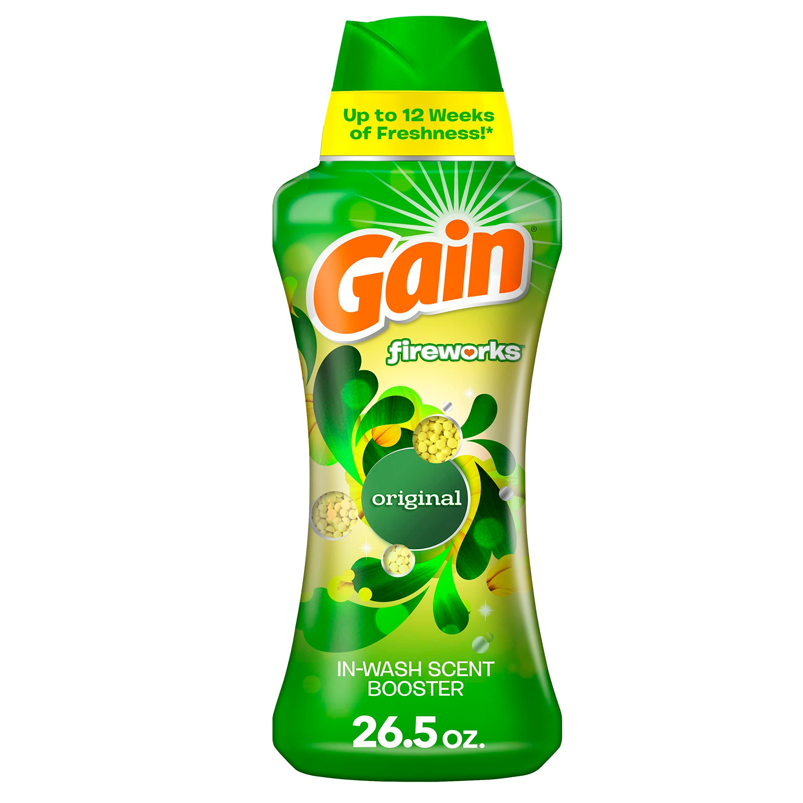 Gain Fireworks Laundry Scent Booster Beads for Washer, Original, 26.5 oz, Use with Fabric Softener 26.5 Ounce (Pack of 1)