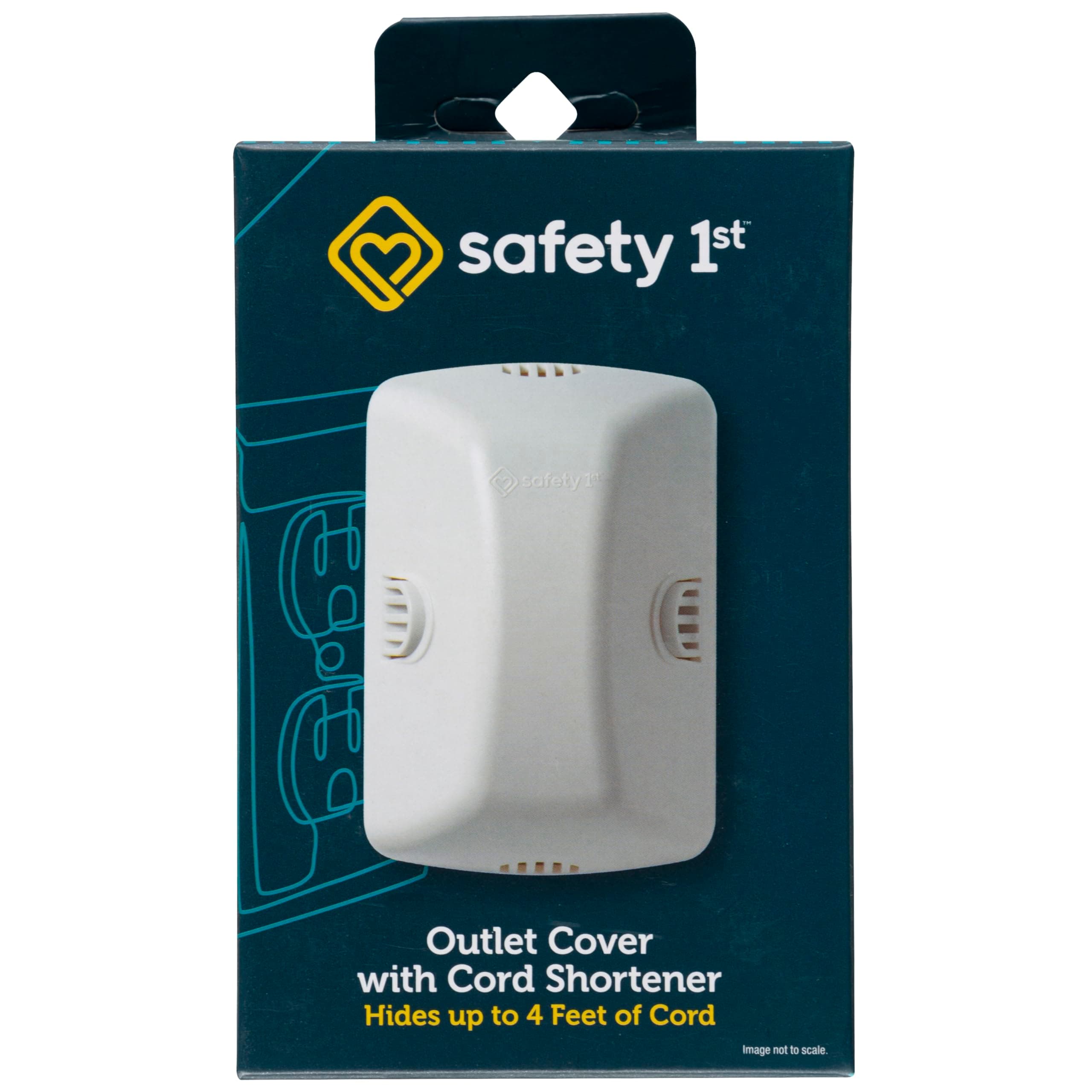 Safety 1st Outlet Cover with Cord Shortener for Baby Proofing 1 Count (Pack of 1)